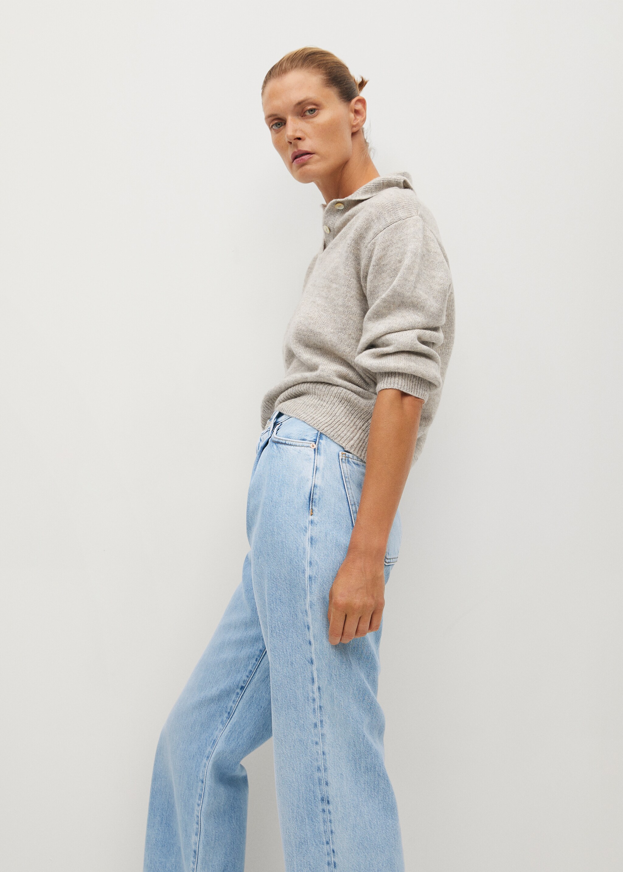 Jeans tiro alto Wideleg pinzas - Detalle del artículo 4