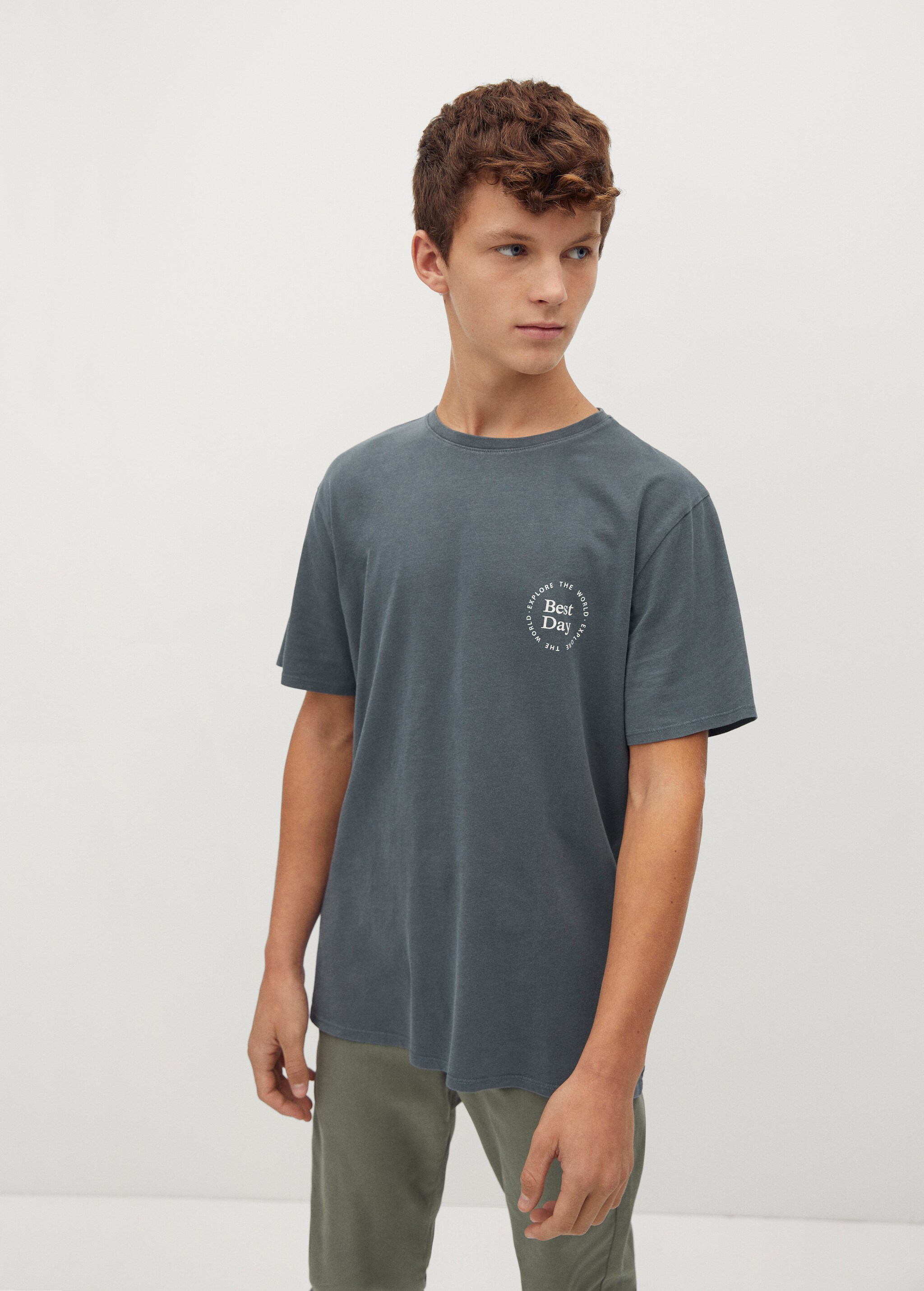 Camiseta algodón orgánico mensajes - Plano medio