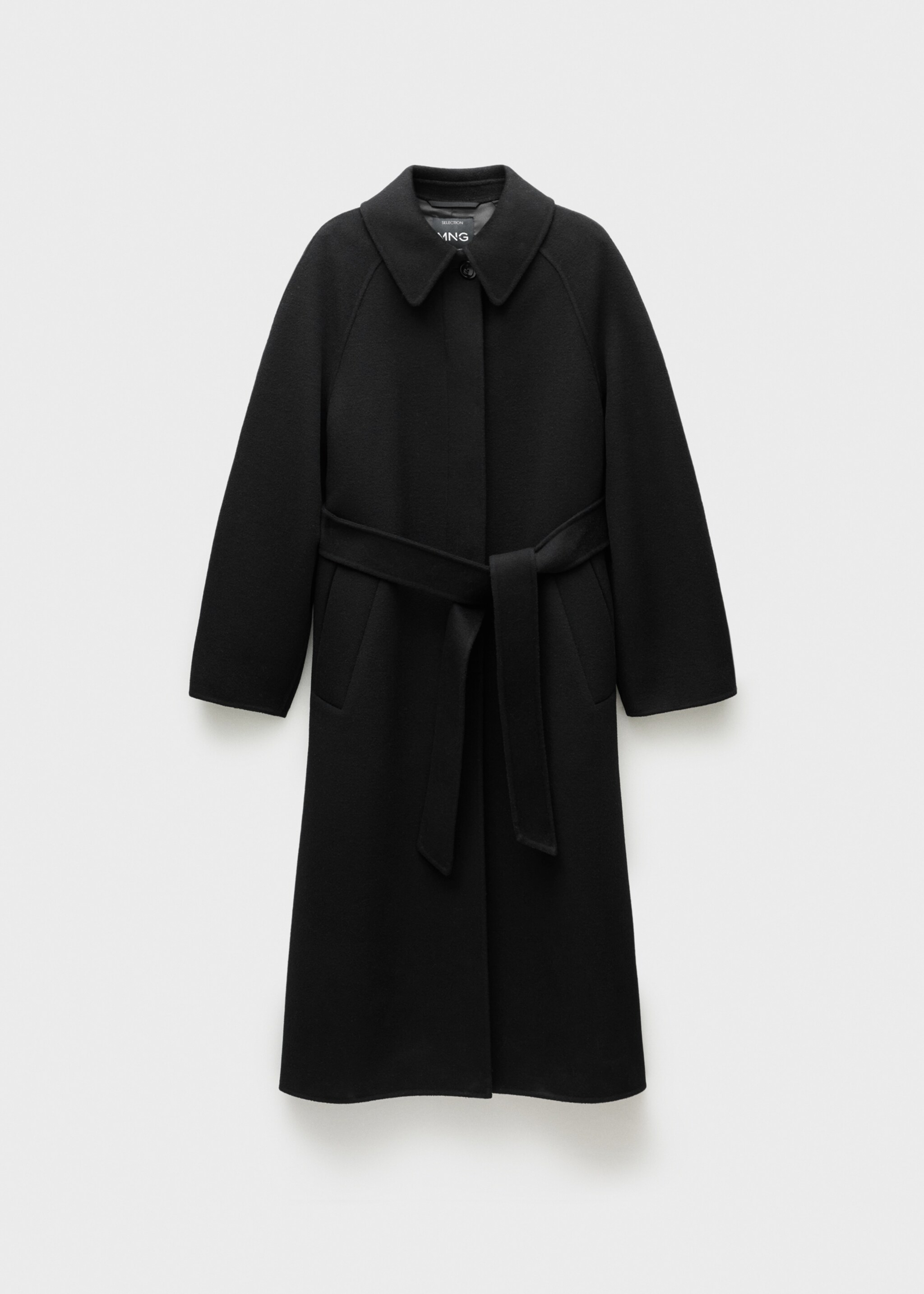 Abrigo lana cinturón - Artículo sin modelo, Negro. Ref: 77046720-00.