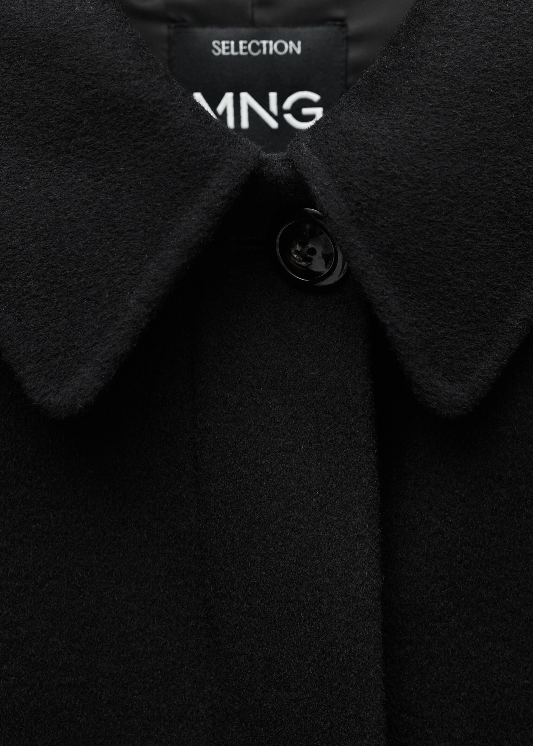 Abrigo lana cinturón - Detalle del artículo 8, Negro. Ref: 77046720-00.