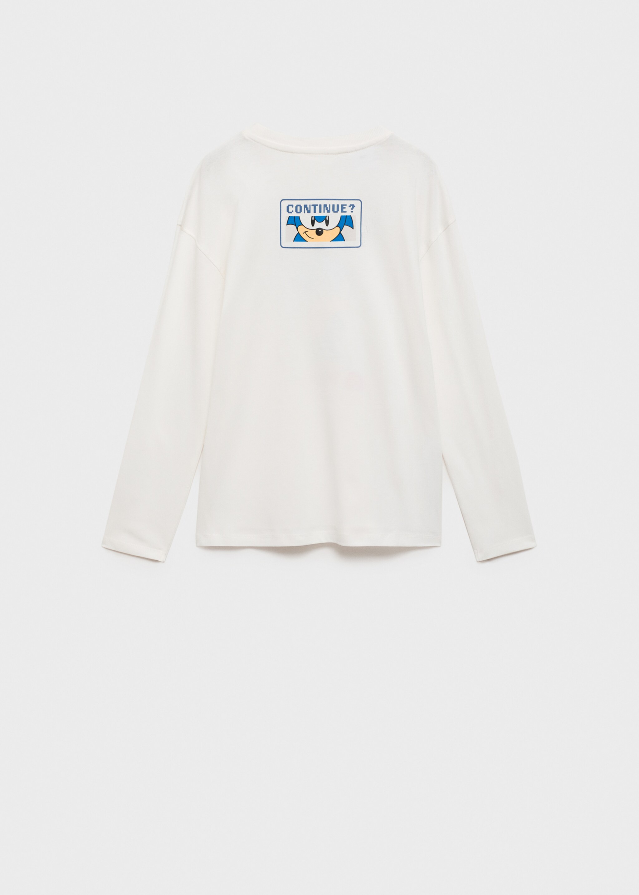 Embossed Sonic t-shirt - Reverse of the article, Off White. Ref: 77046723-00.