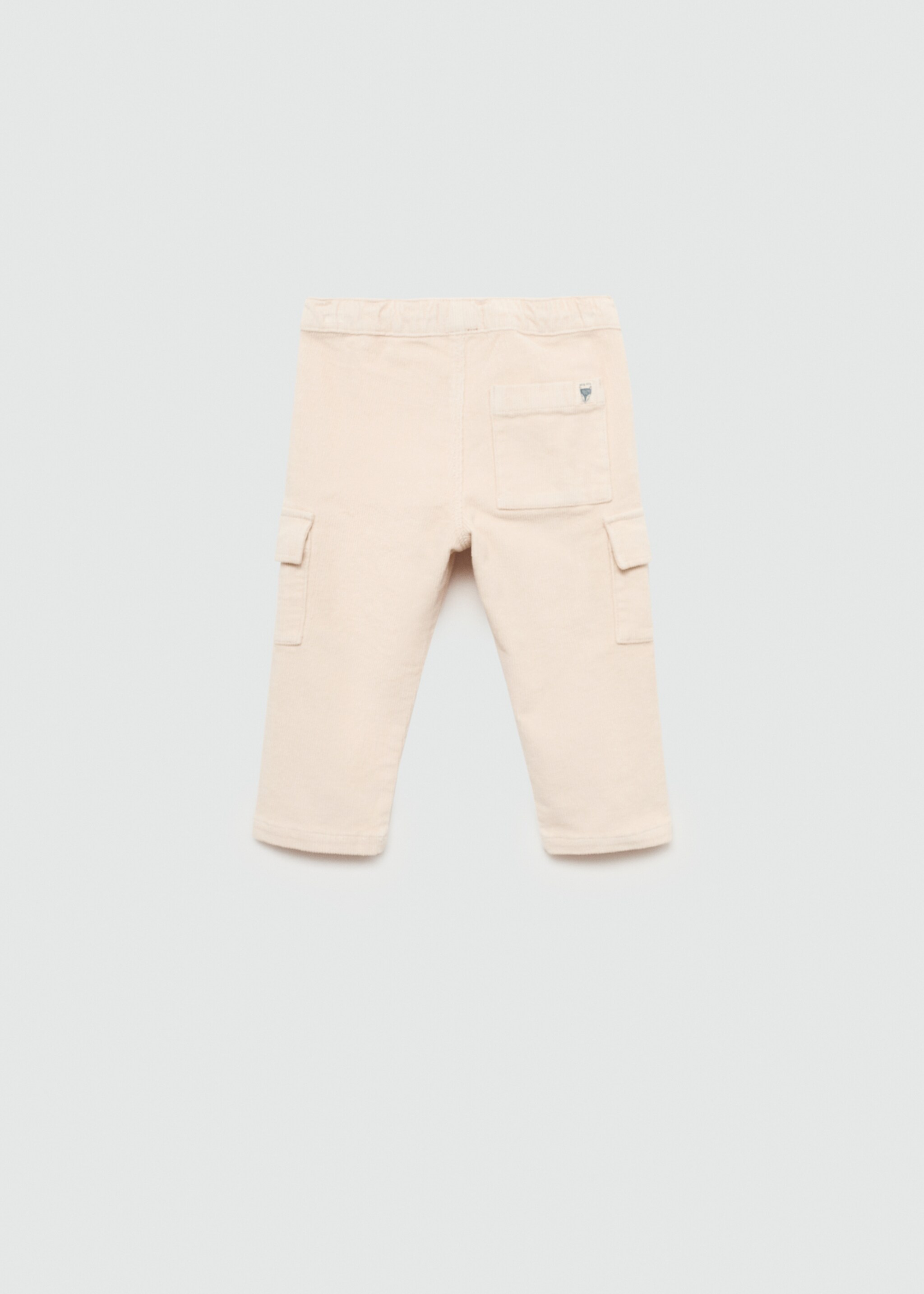 Pantalon cargo velours côtelé - Verso de l’article, Écru. Ref: 77046724-00.