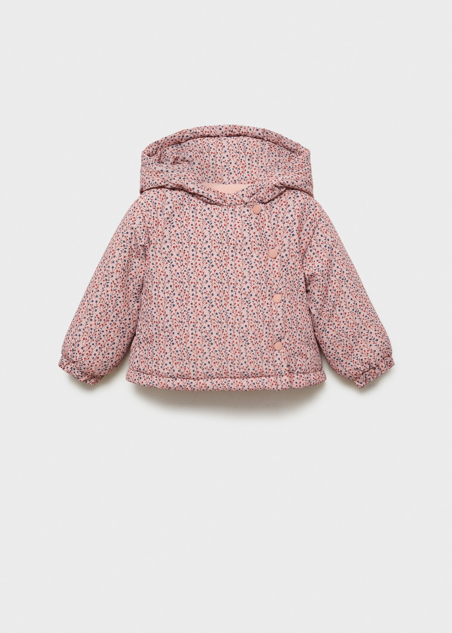 Flowers print quilted anorak - Article without model