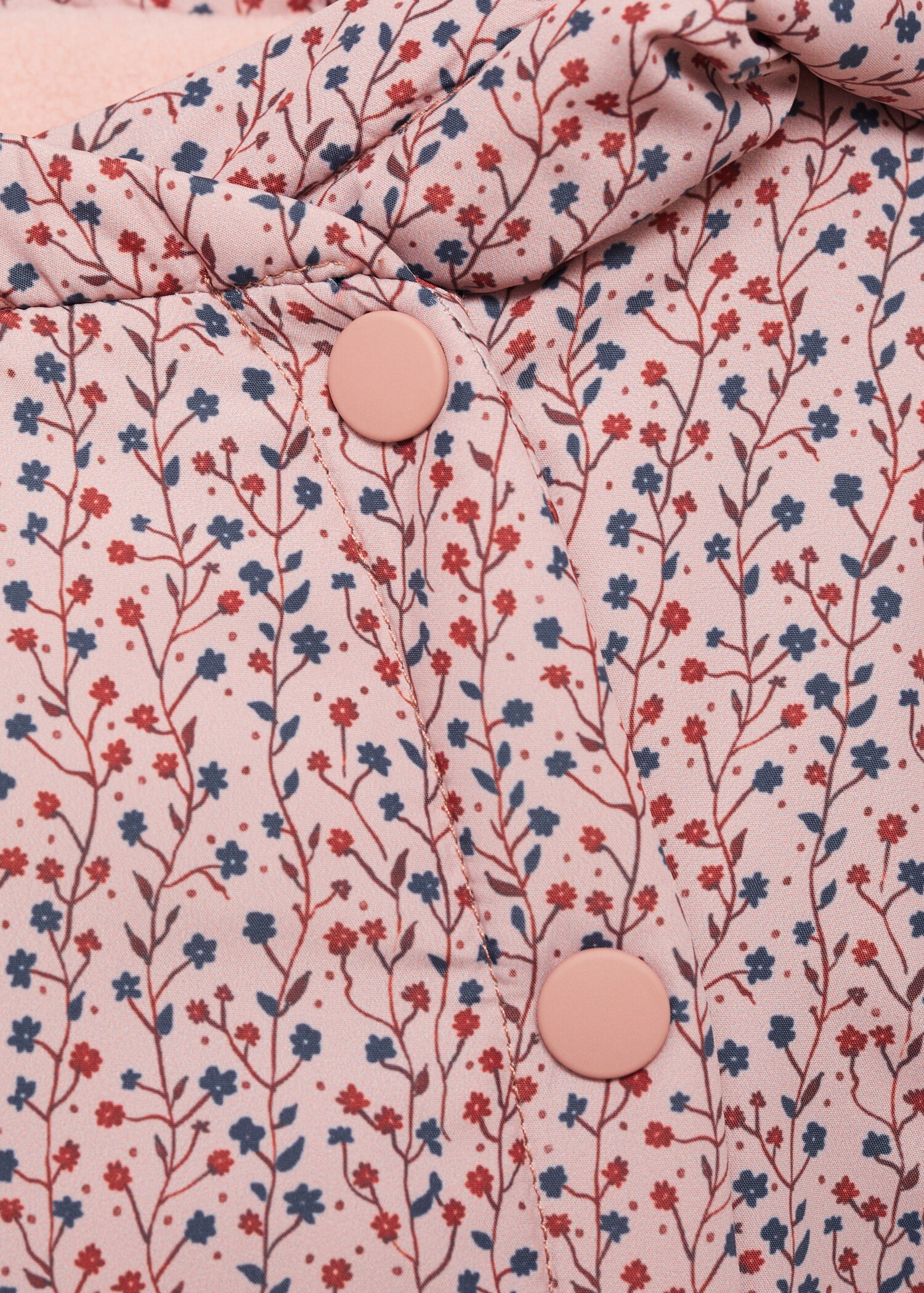 Flowers print quilted anorak - Details of the article 8