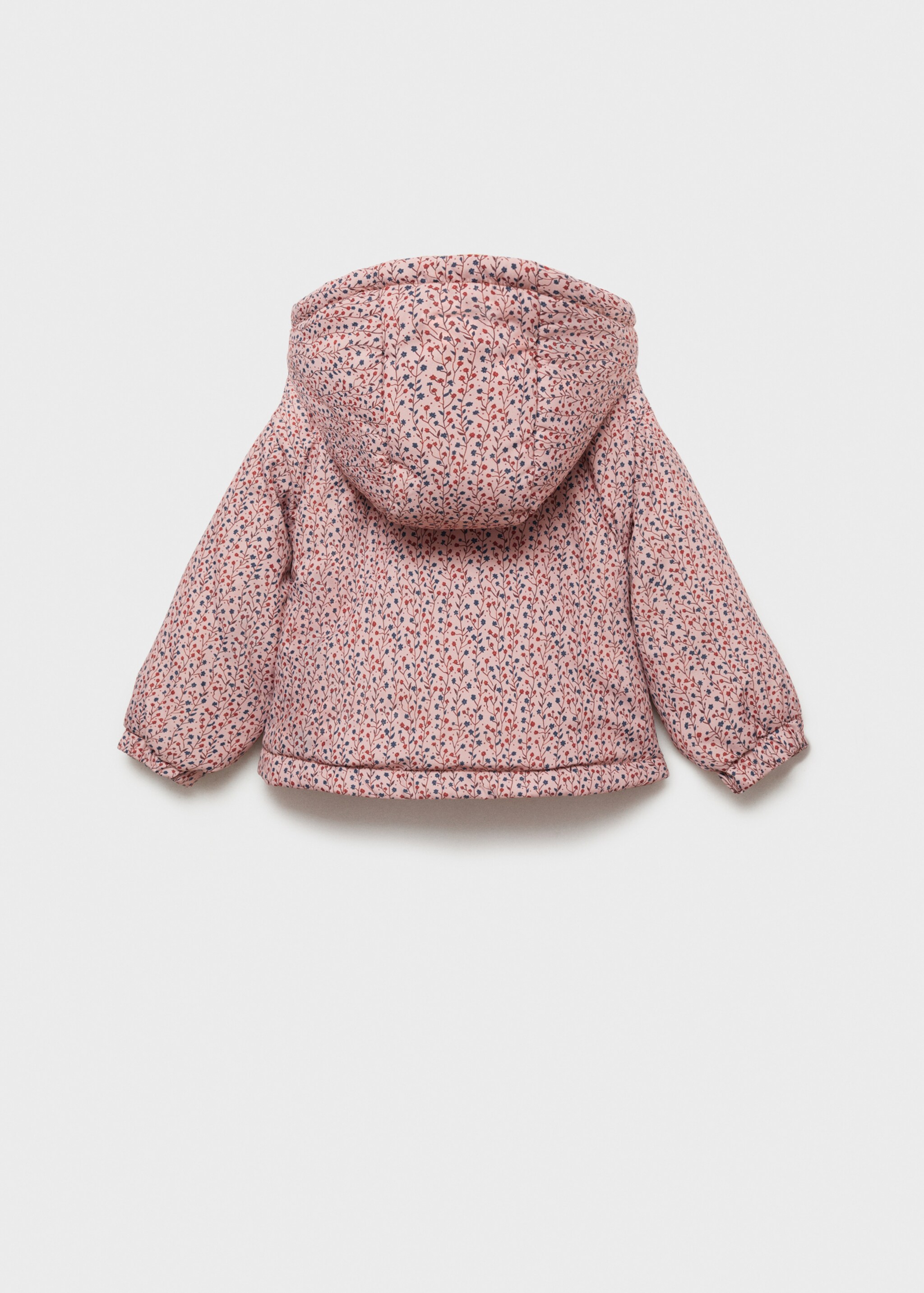 Anorak matelassé à fleurs - Verso de l’article, Rose. Ref: 77046739-00.