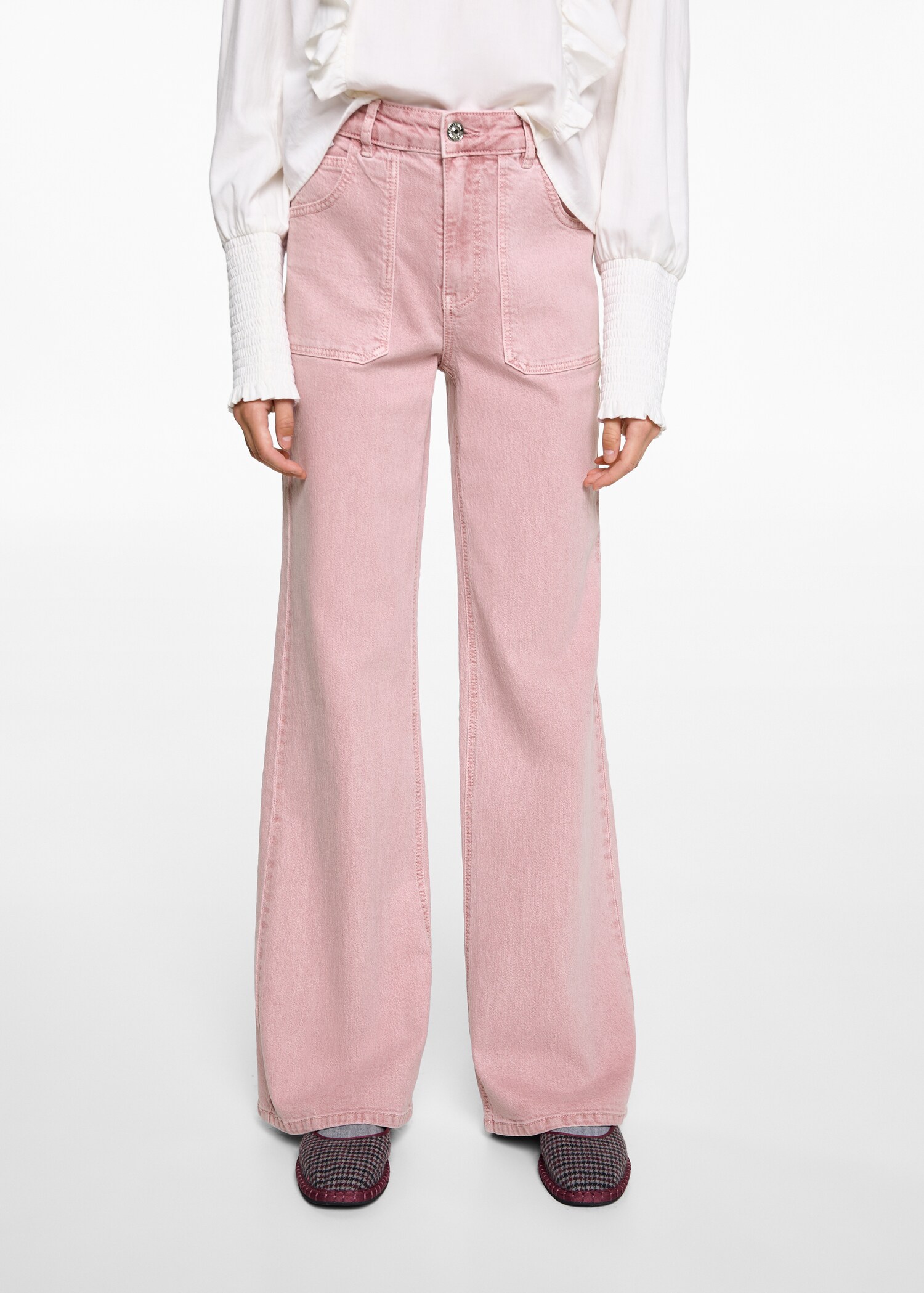 Gerade Hose mit Taschen - Mittlere Ansicht