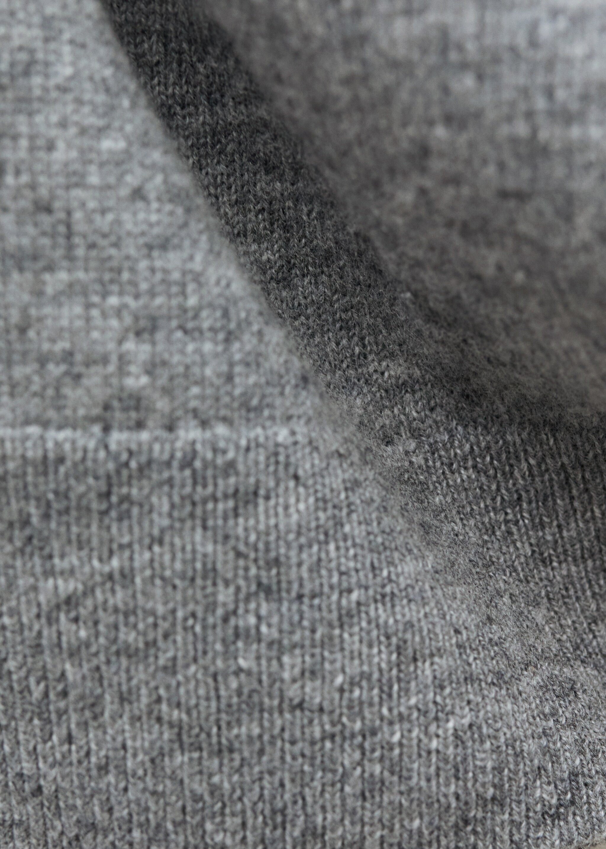 Short-sleeved wool sweater - Details of the article 0, Medium Heather Grey. Ref: 77046743-00.