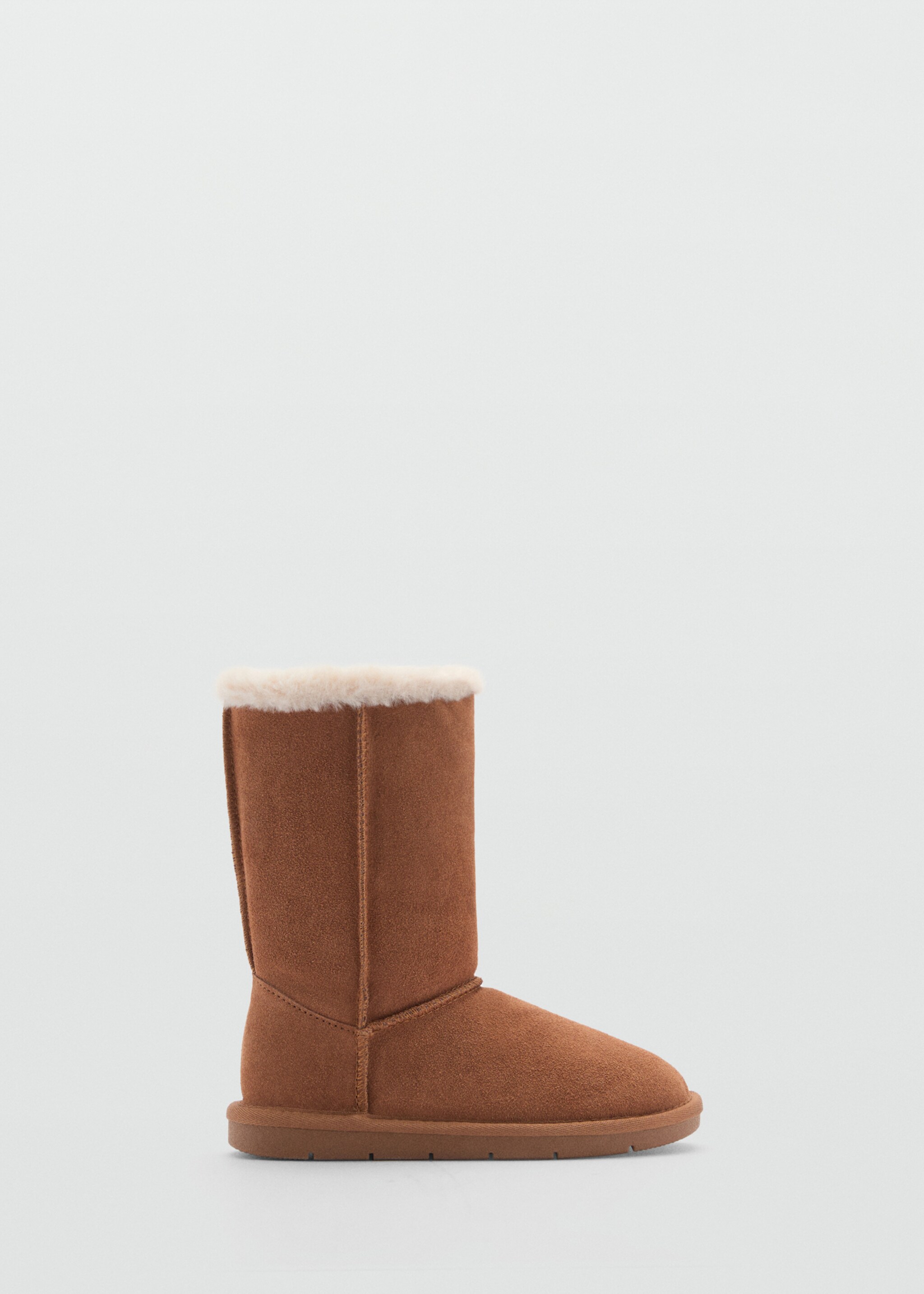 Bota pell interior pèl - Article sense model, Marró mitjà. Ref: 77046744-00.