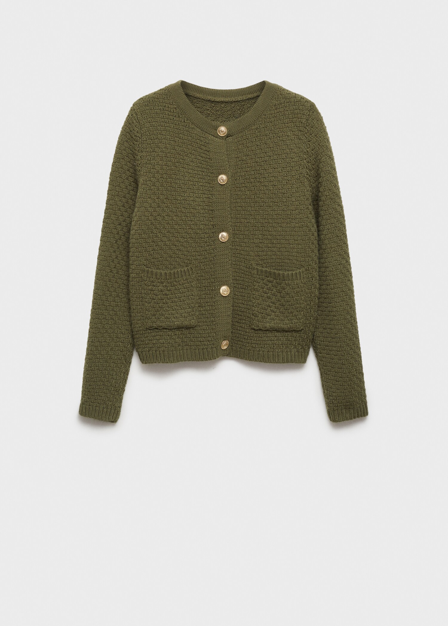 Gebreid vest met knopen - Artikel zonder model