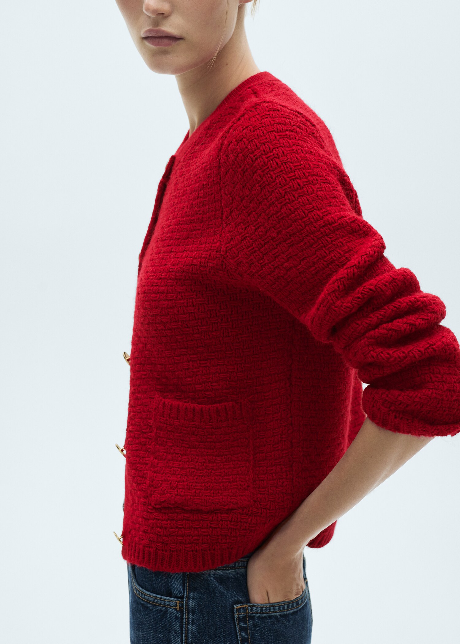 Gebreid vest met knopen - Detail van het artikel 6