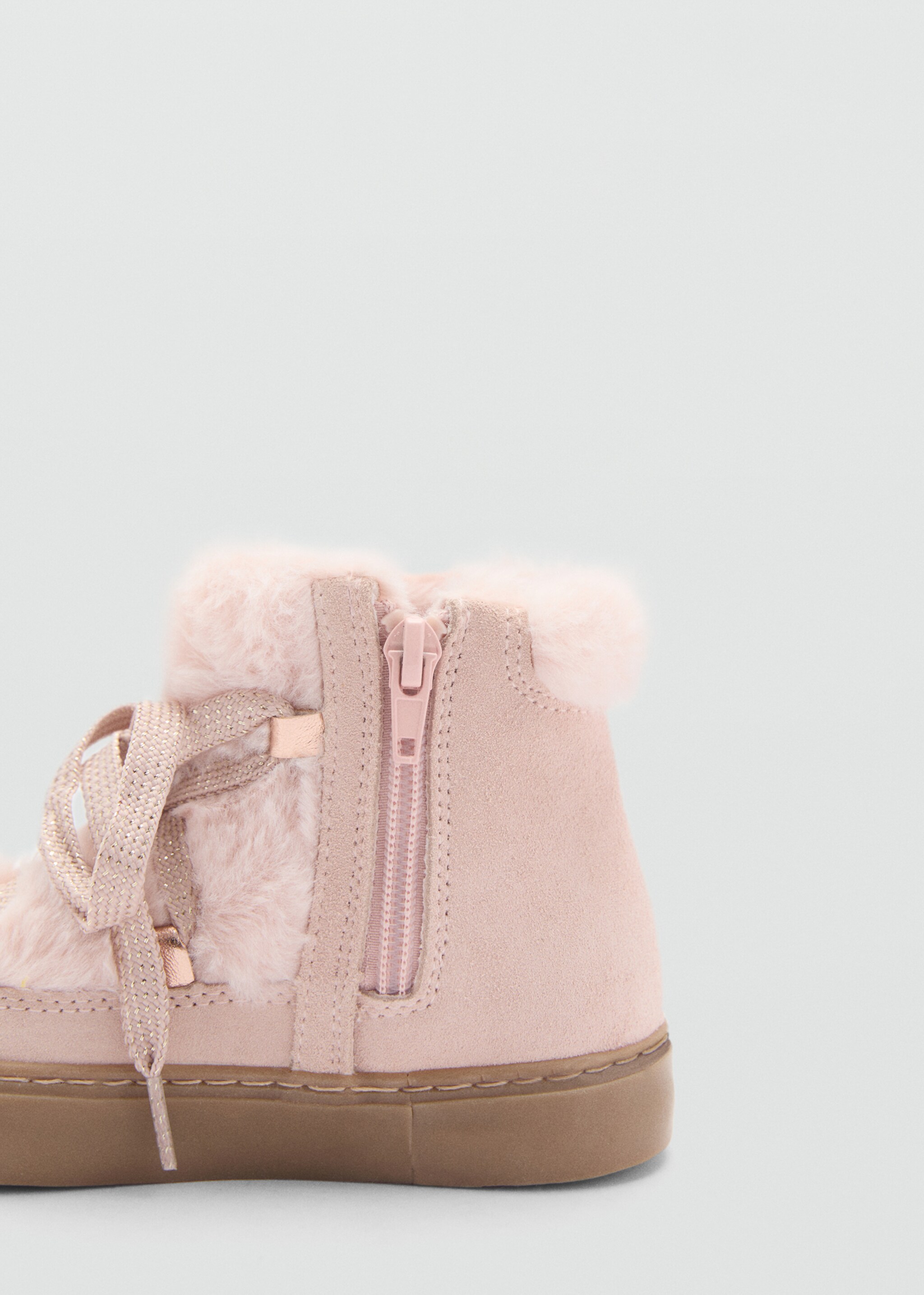 Stiefelette mit Fell-Kordel - Detail des Artikels 1, Rosa. Ref: 77047117-00.