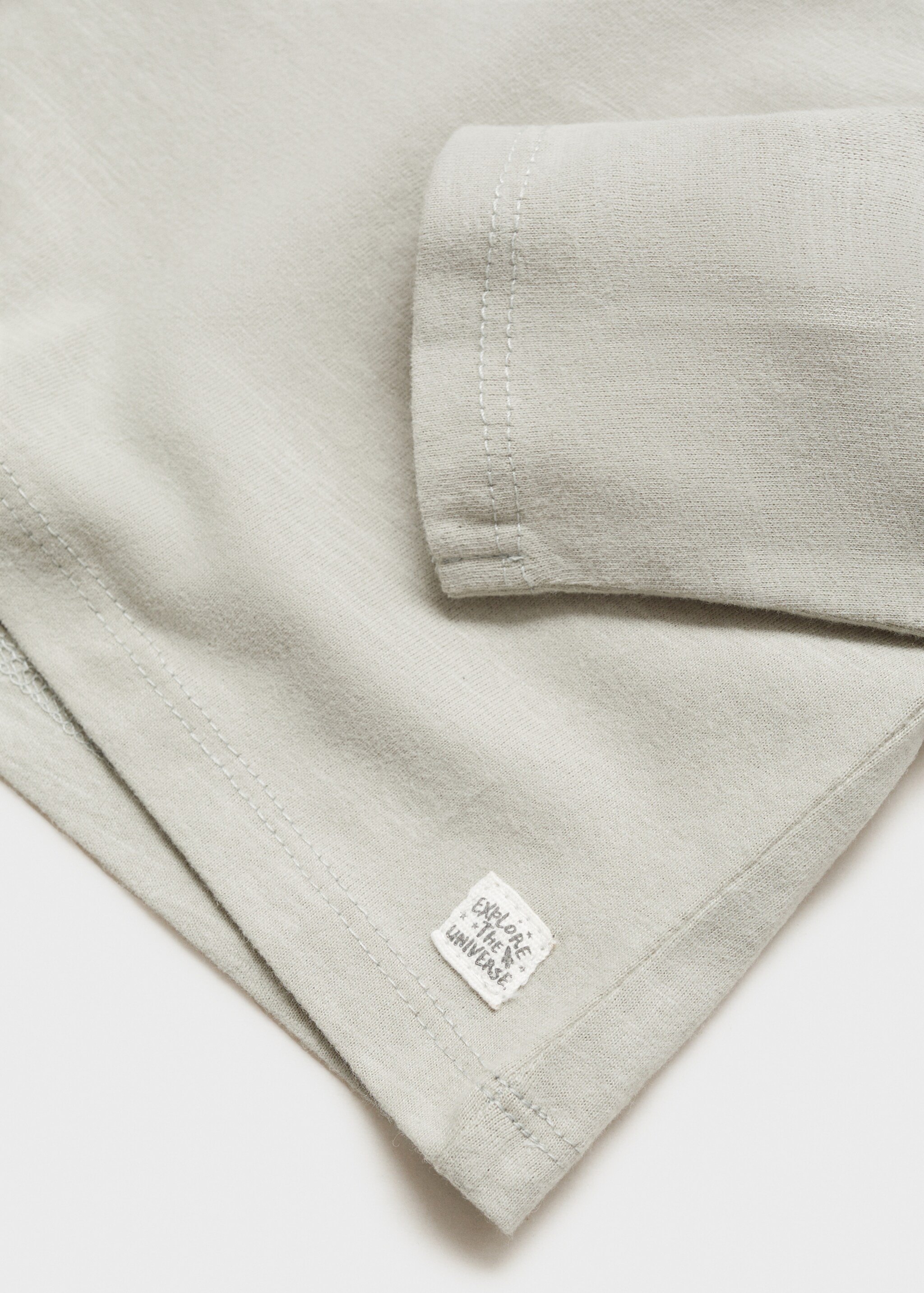 Langarm-T-Shirt mit Tasche - Detail des Artikels 0, Mittelgrau meliert. Ref: 77047118-00.