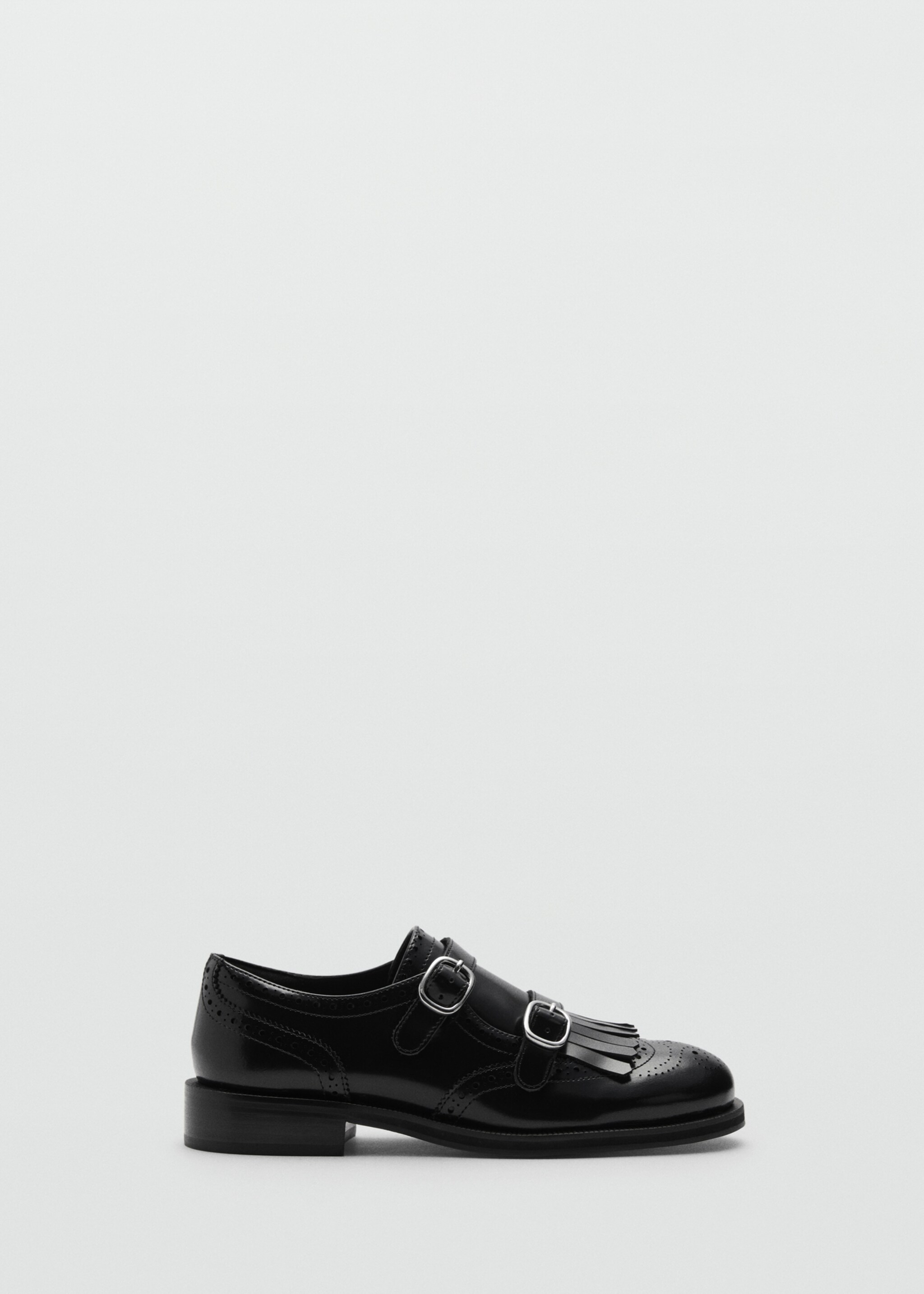 Leather loafers with metallic detail - Article without model, Black. Ref: 77047124-00.