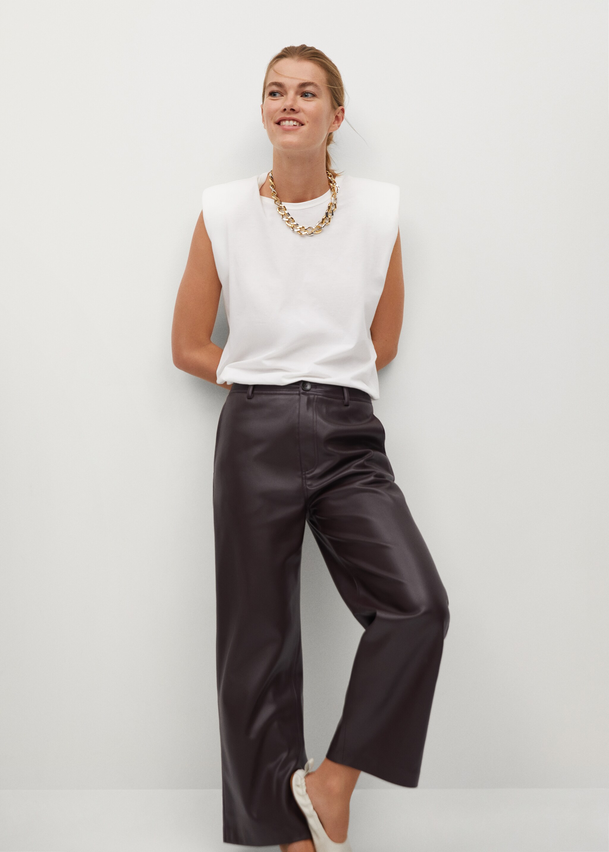 Pantalón culotte efecto piel - Detalle del artículo 2