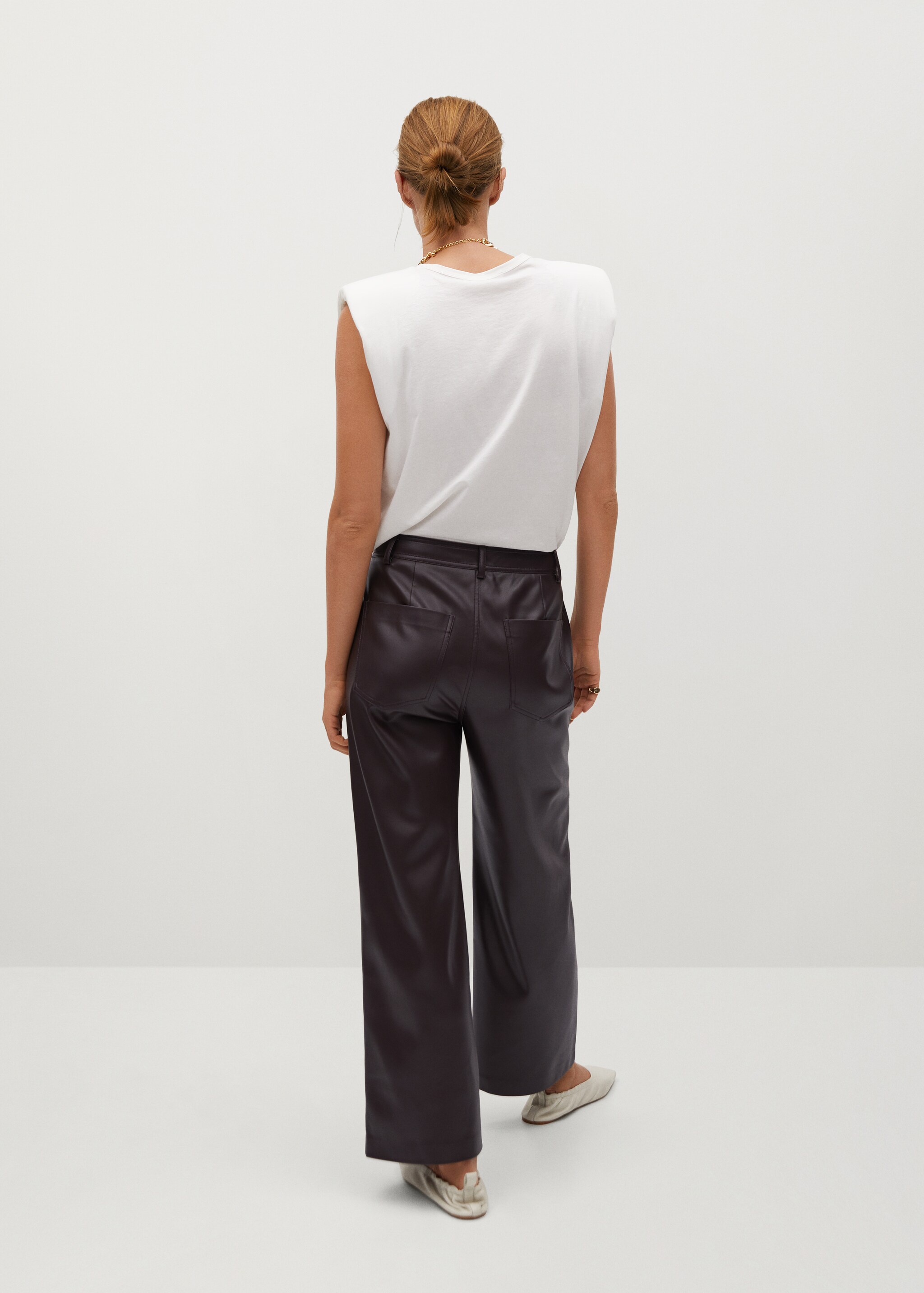 Pantalón culotte efecto piel - Reverso del artículo