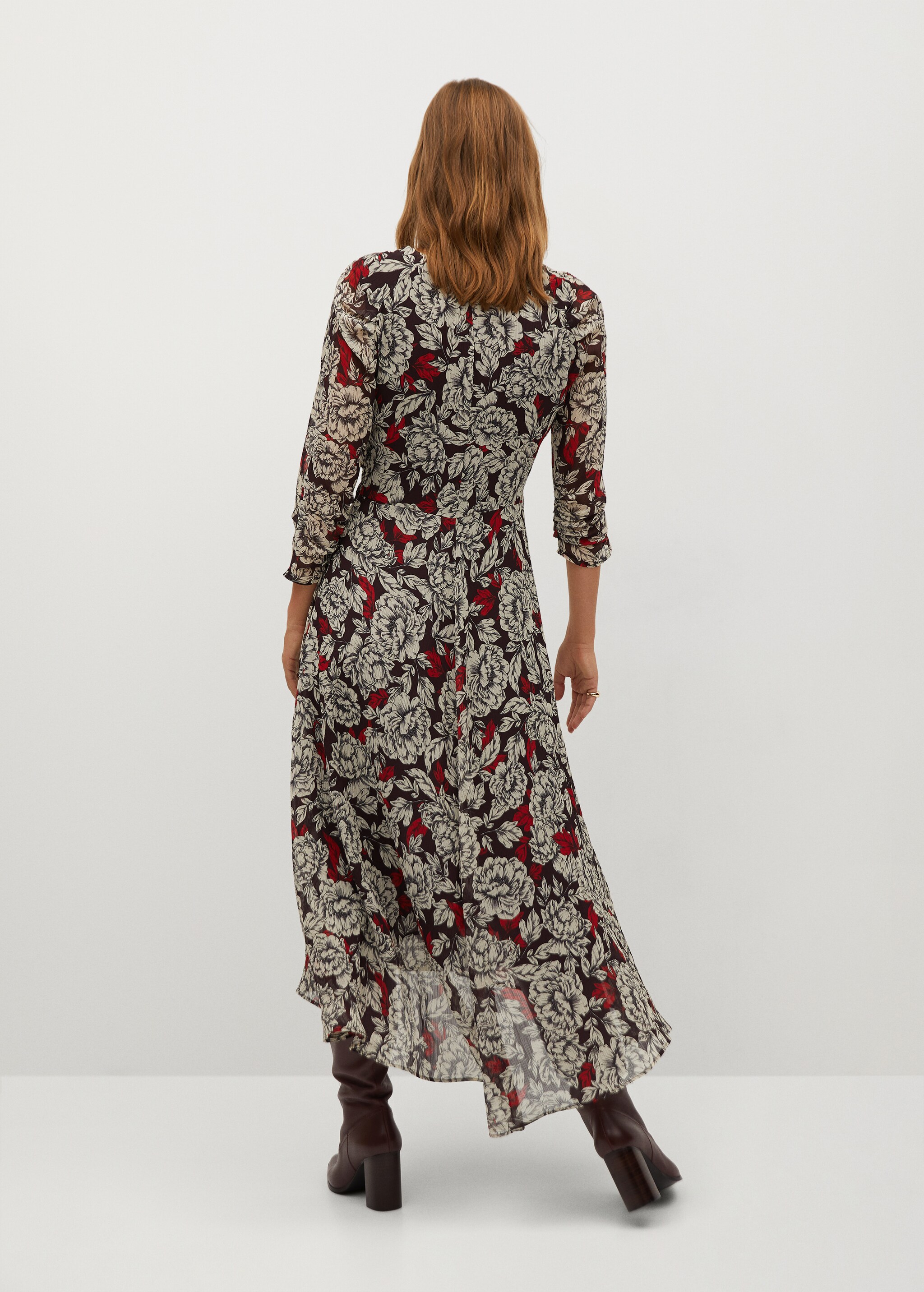 Vestido diseño flores - Reverso del artículo