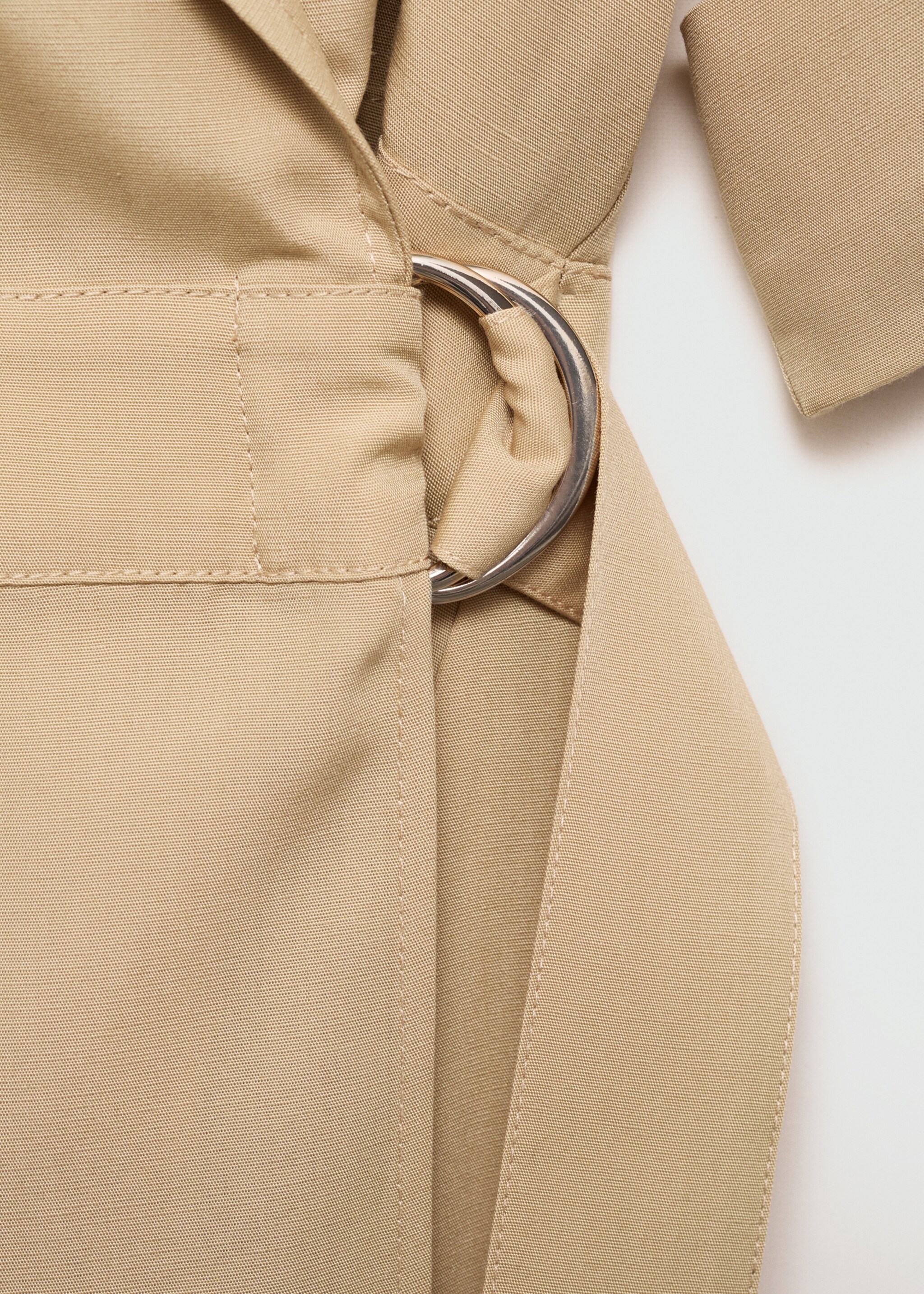 Robe Lyocell ceinture - Détail de l'article 8, Beige. Ref: 77047647-00.