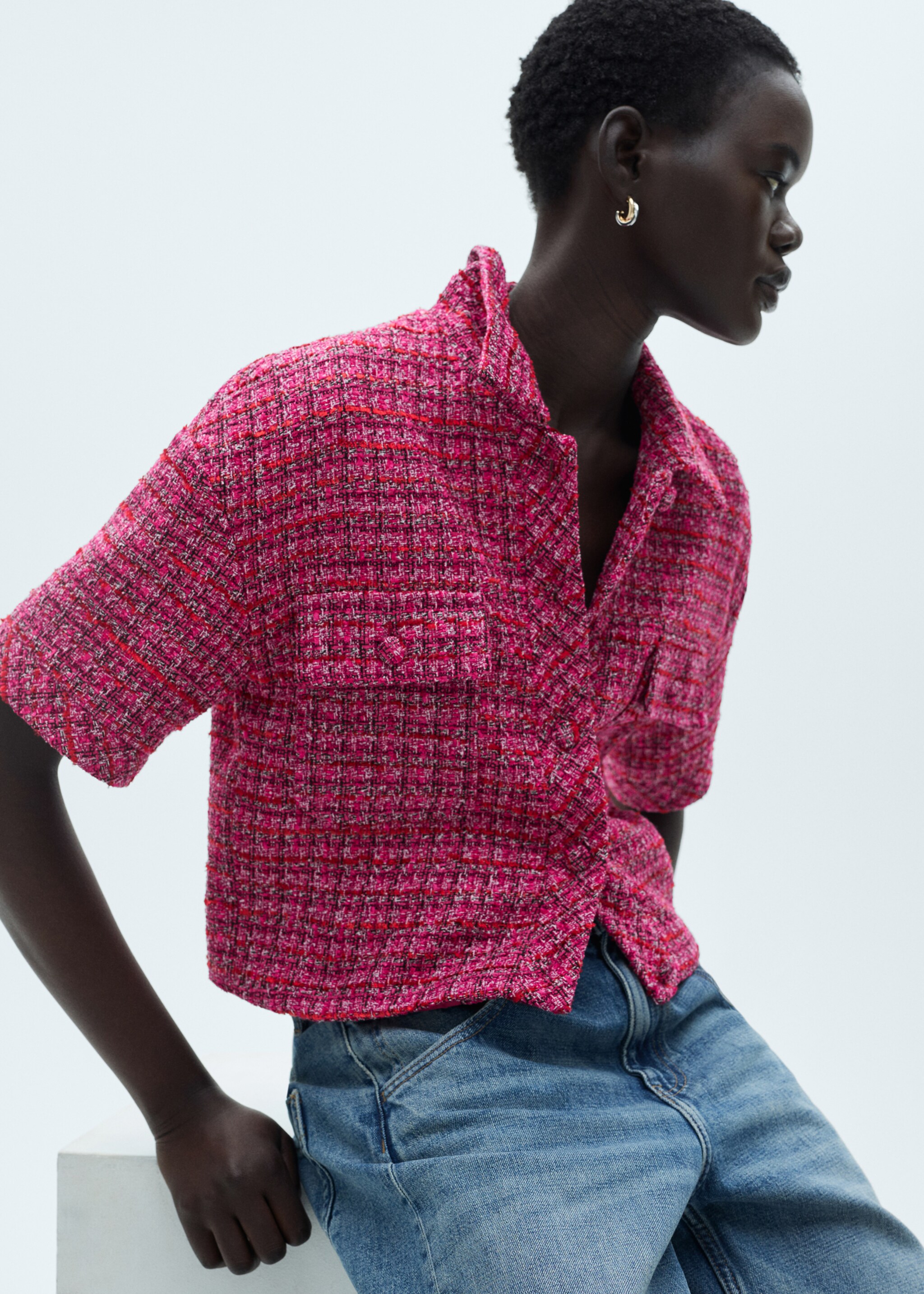 Veste tweed manches courtes - Détail de l'article 2