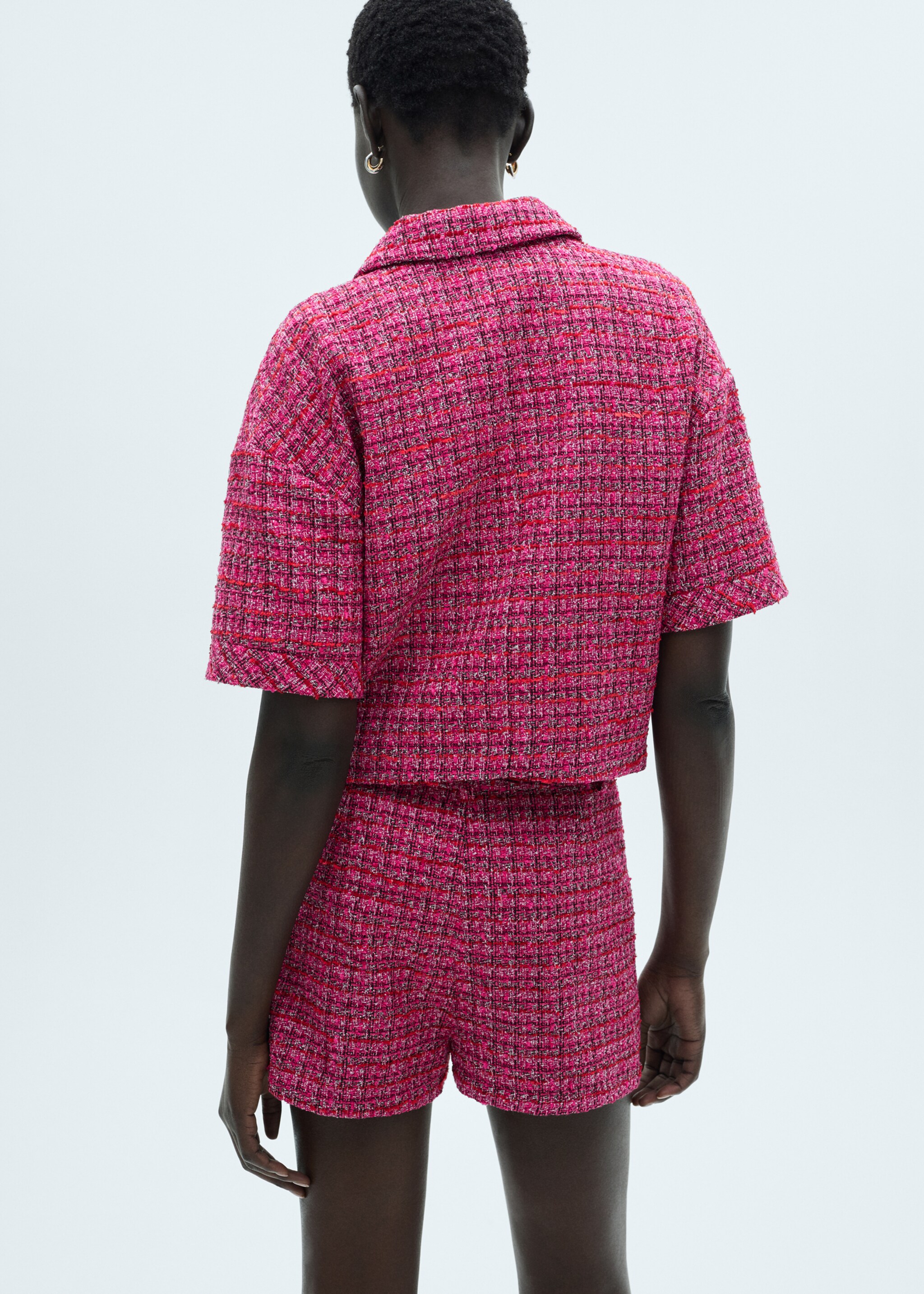 Veste tweed manches courtes - Verso de l’article
