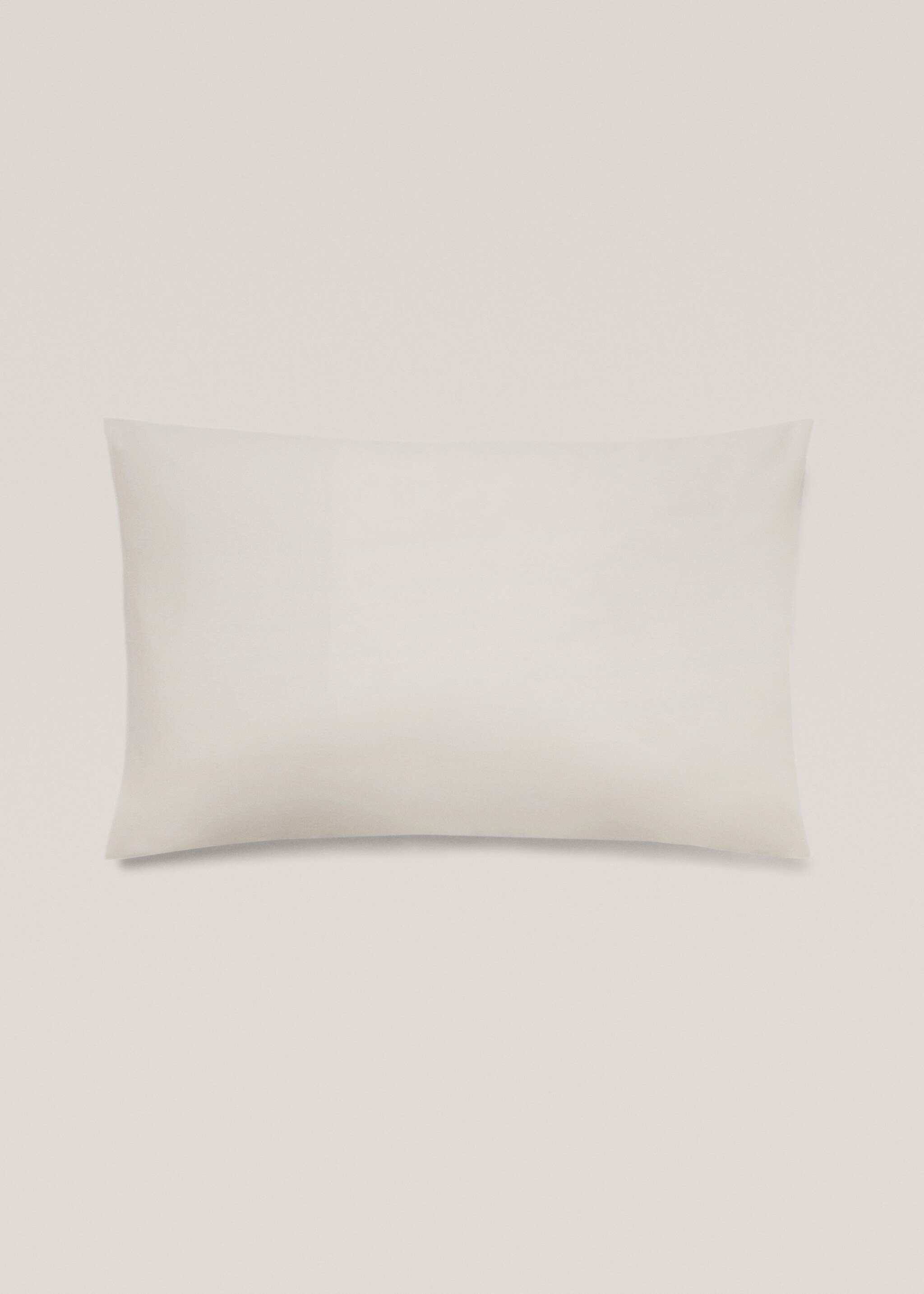 Plain flannel pillowcase 50x75cm - Article without model, Beige. Ref: 77047655-00.