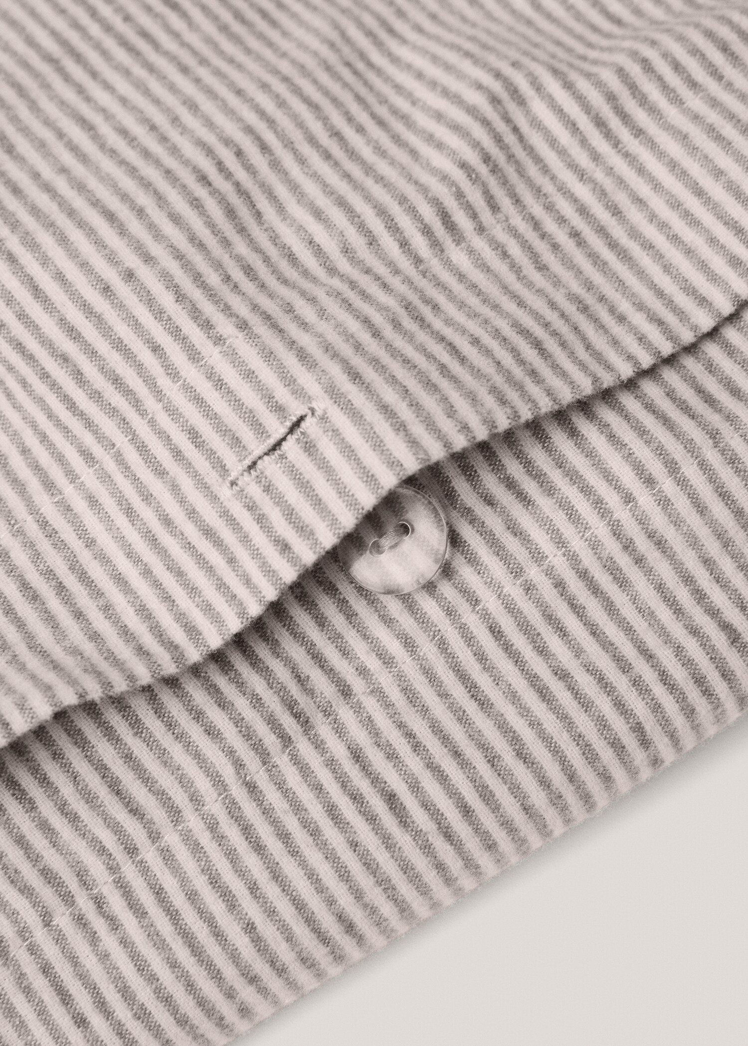 Gestreifter Bettbezug aus Baumwoll-Flanell für 180 cm Bett - Detail des Artikels 1