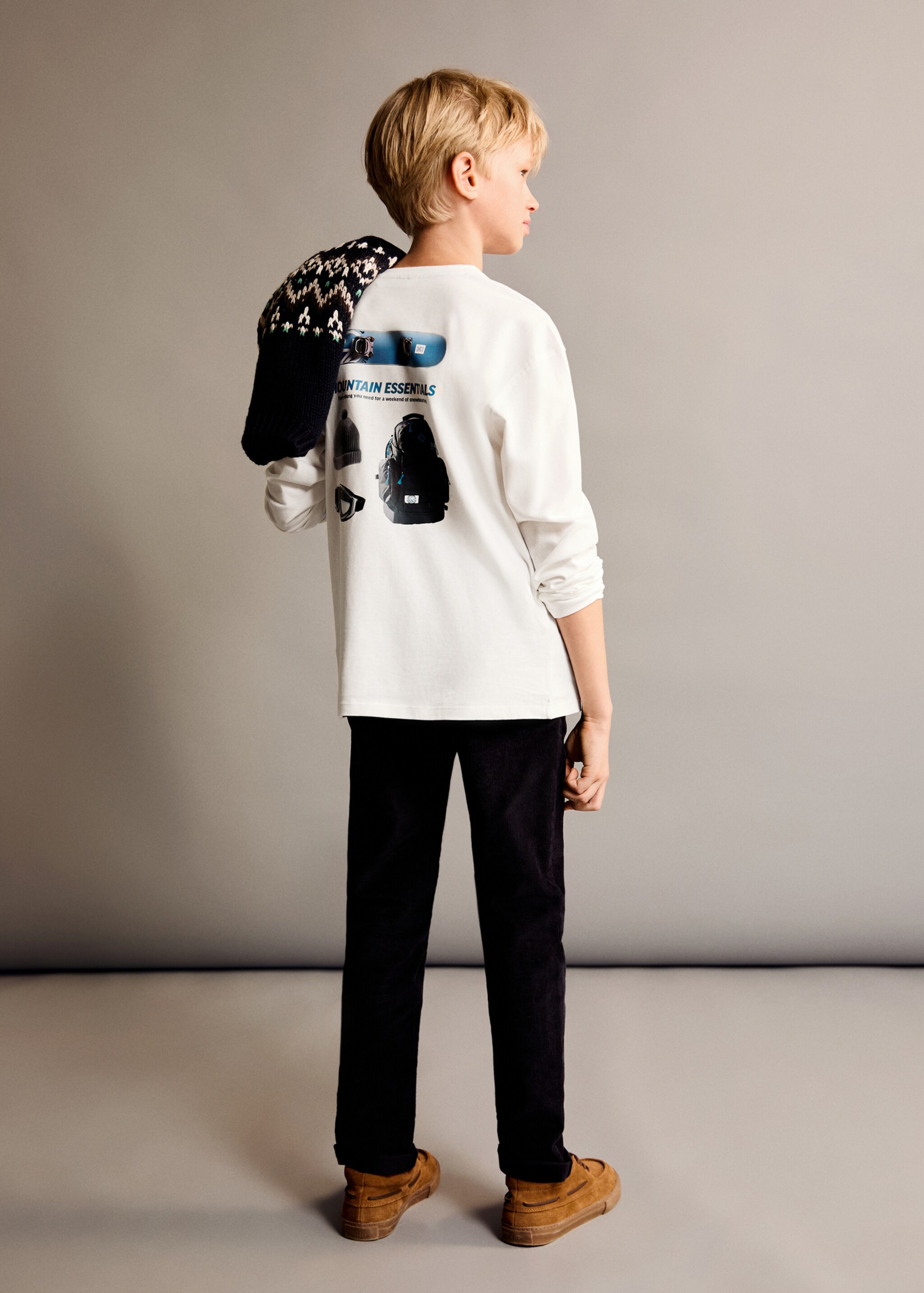 Printed cotton-blend T-shirt - Details of the article 2, Off White. Ref: 77047668-00.