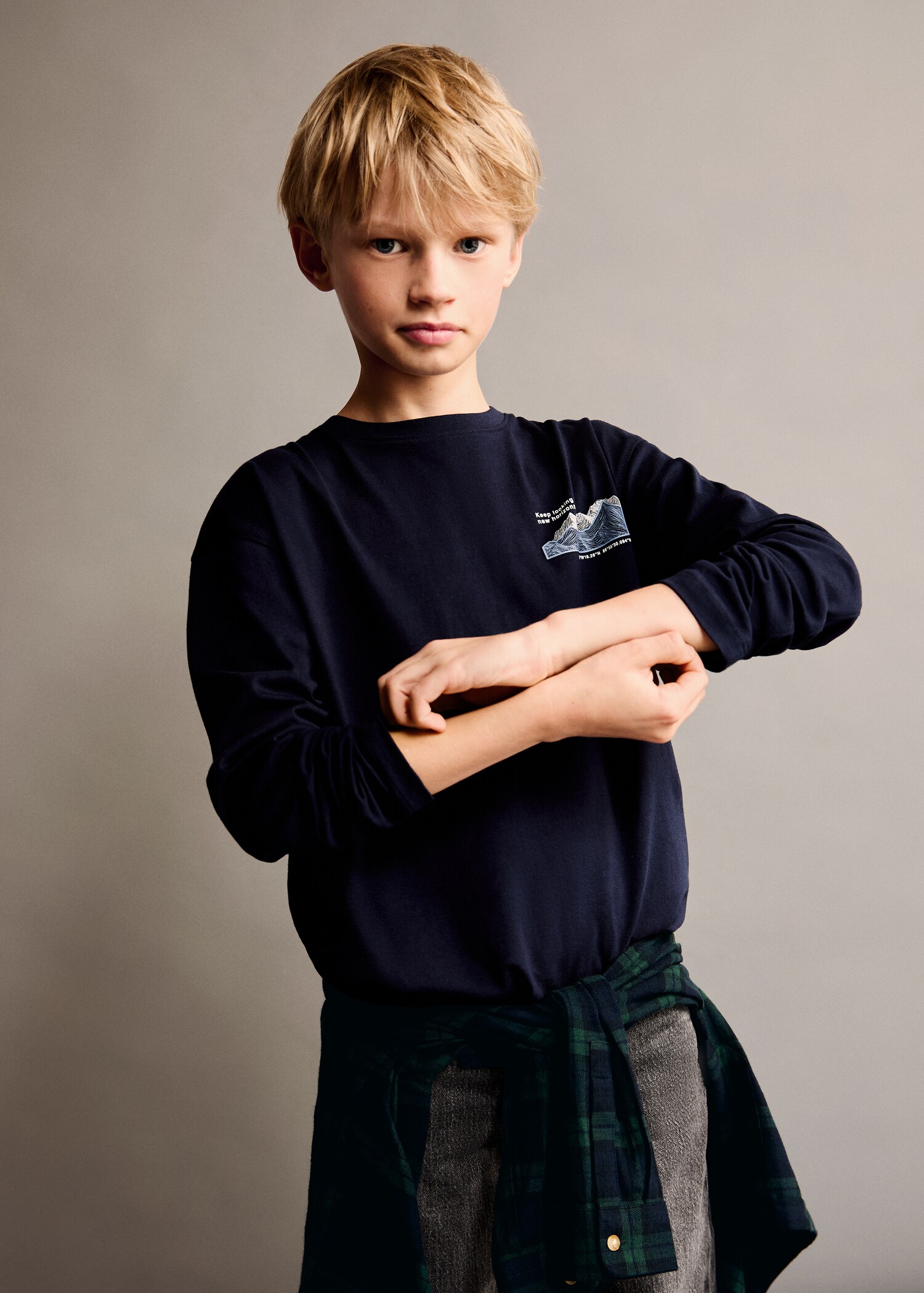 Printed long sleeve t-shirt - Medium plane