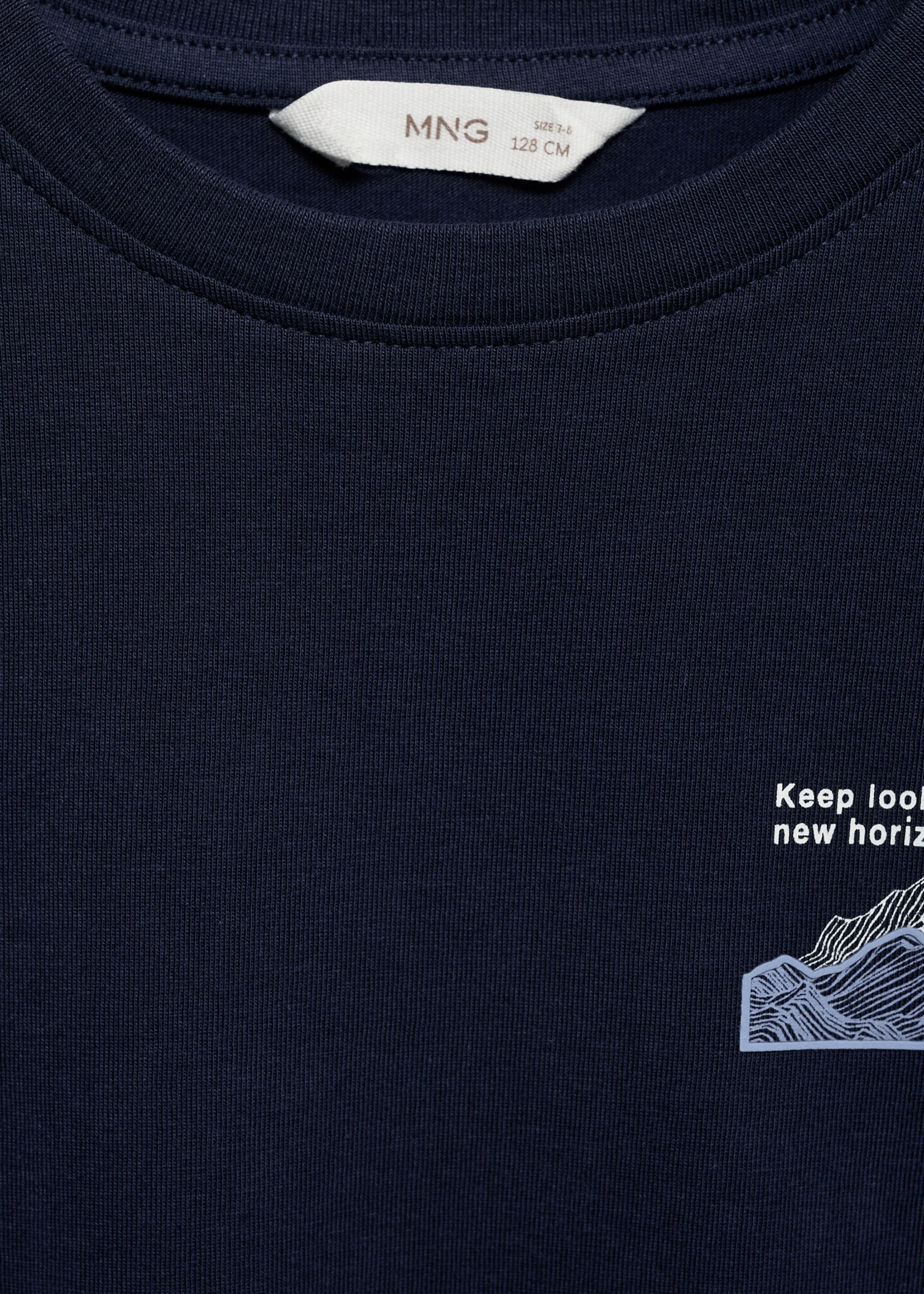 Printed long sleeve t-shirt - Details of the article 0, Dark Navy. Ref: 77047670-00.