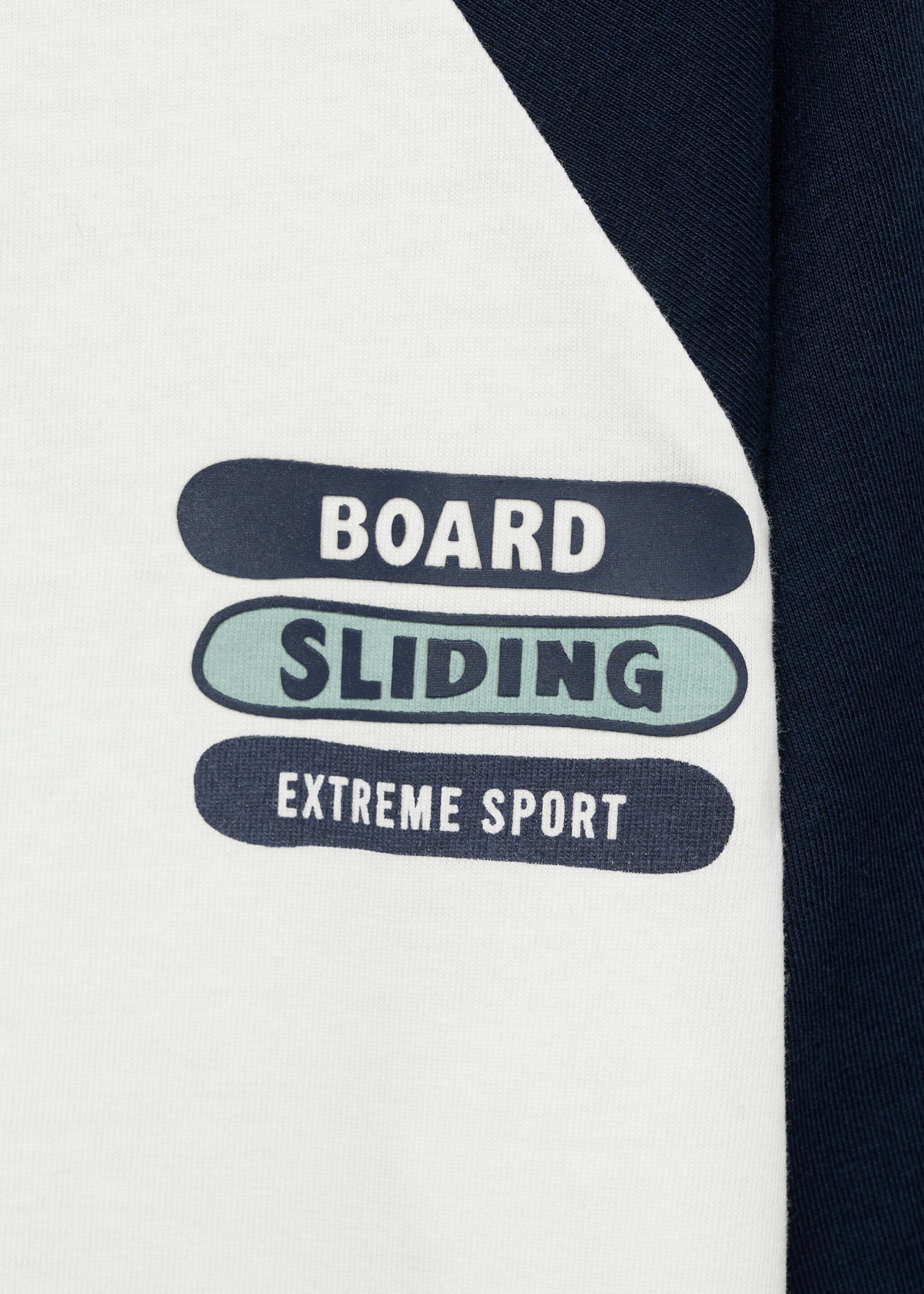 Contrasting cotton-blend T-shirt - Details of the article 0, Dark Navy. Ref: 77047671-00.