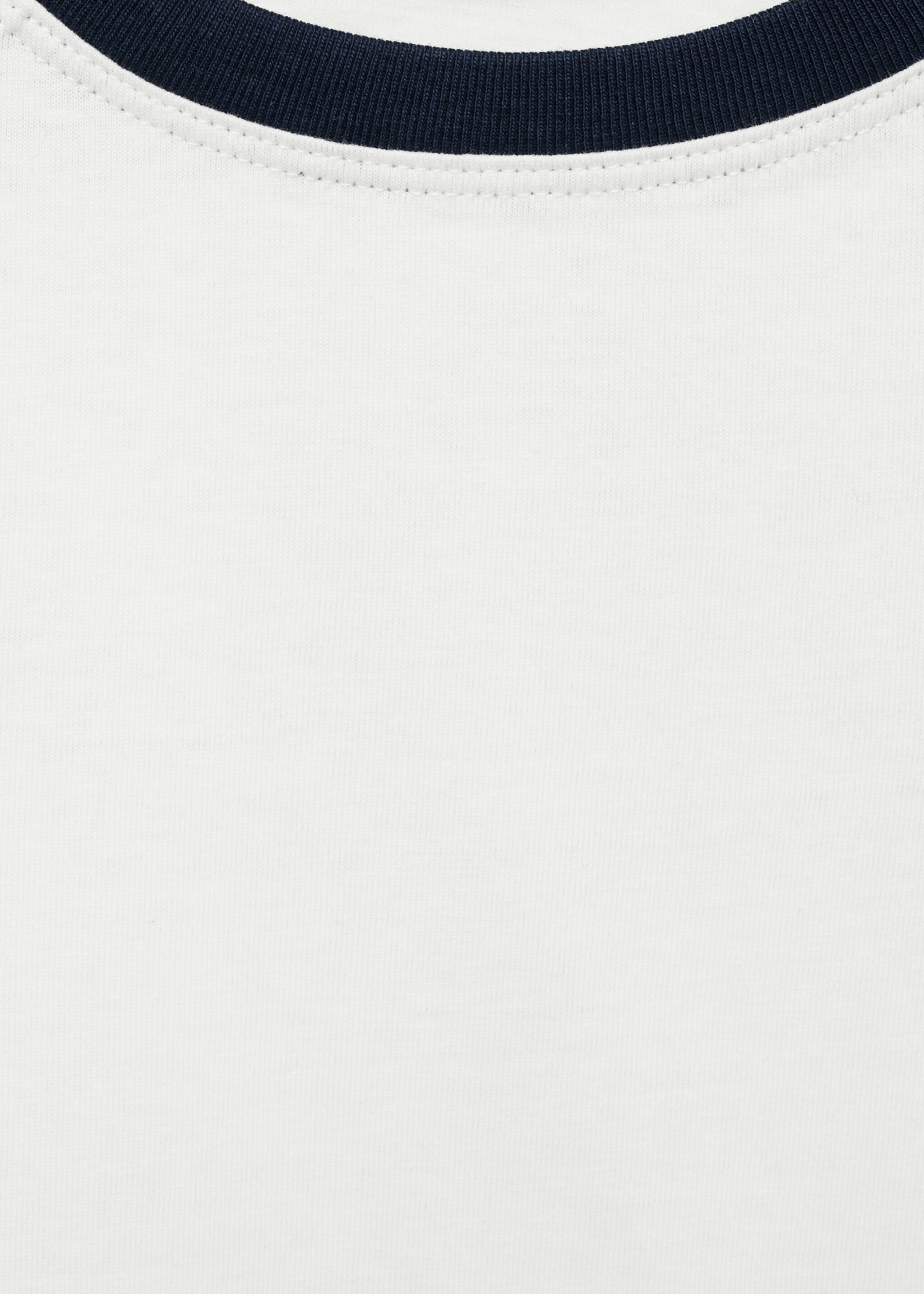 Contrasting cotton-blend T-shirt - Details of the article 8, Dark Navy. Ref: 77047671-00.