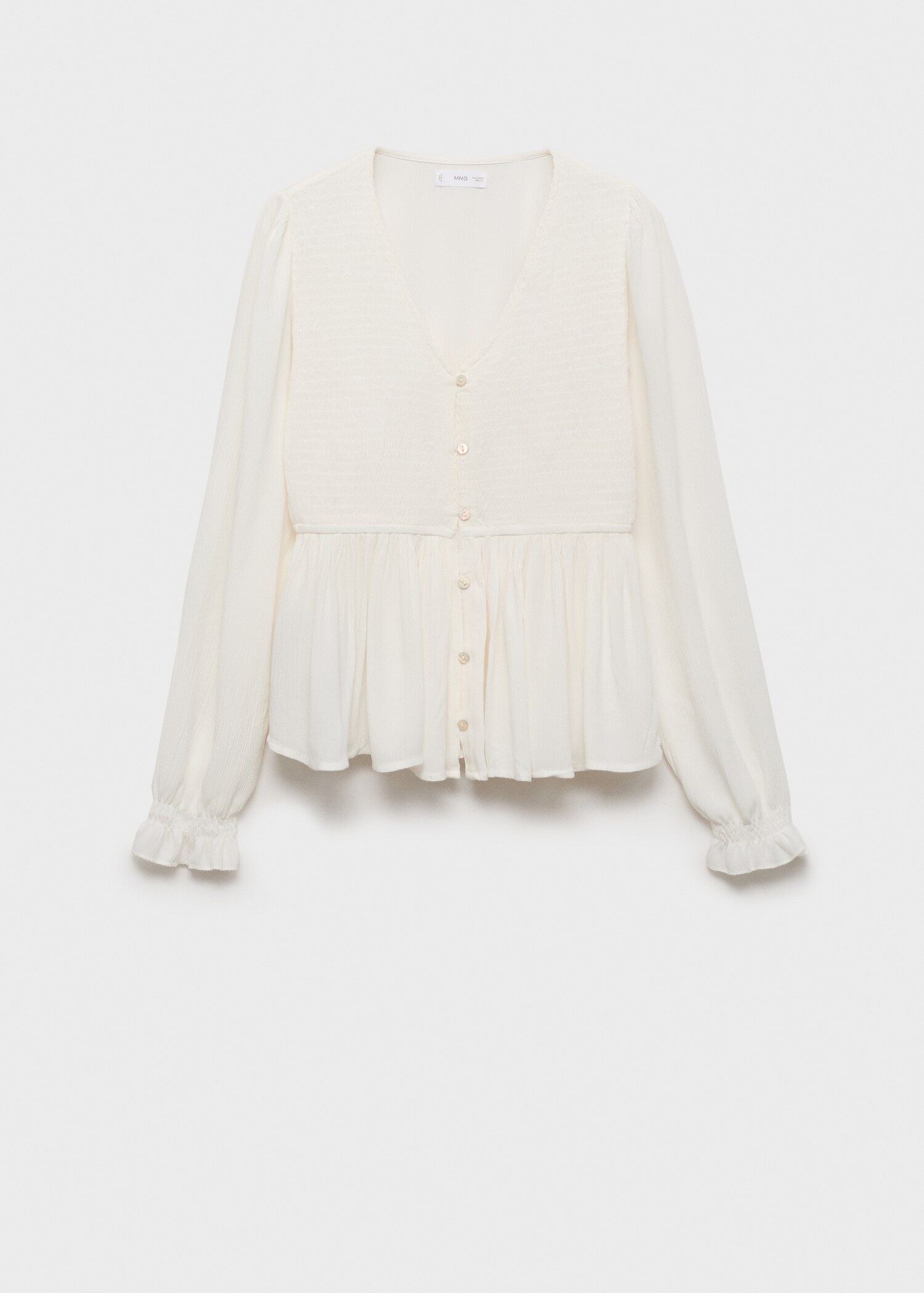 Fließende Bluse mit Raff-Details - Artikel ohne Model
