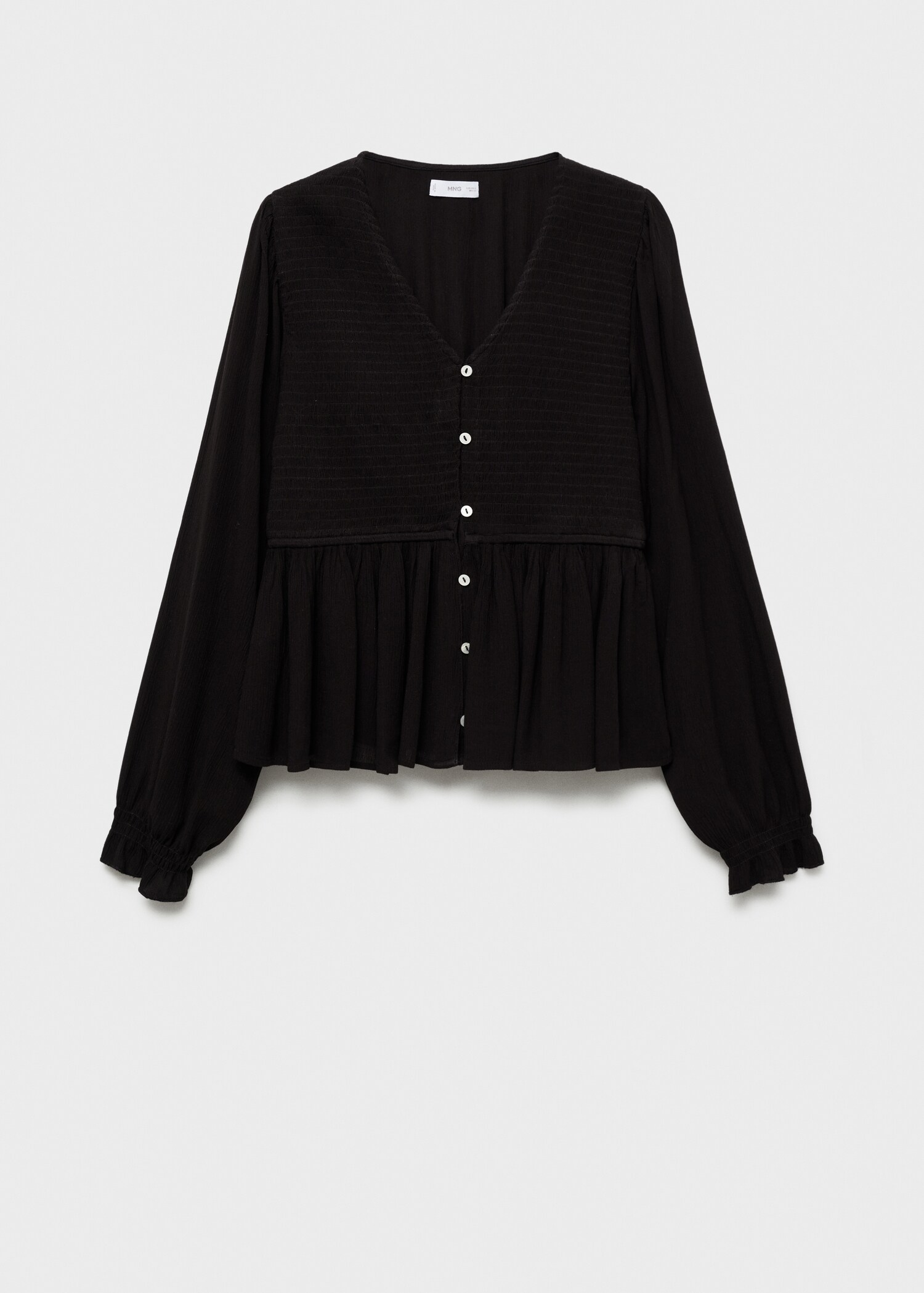 Fließende Bluse mit Raff-Details - Artikel ohne Model