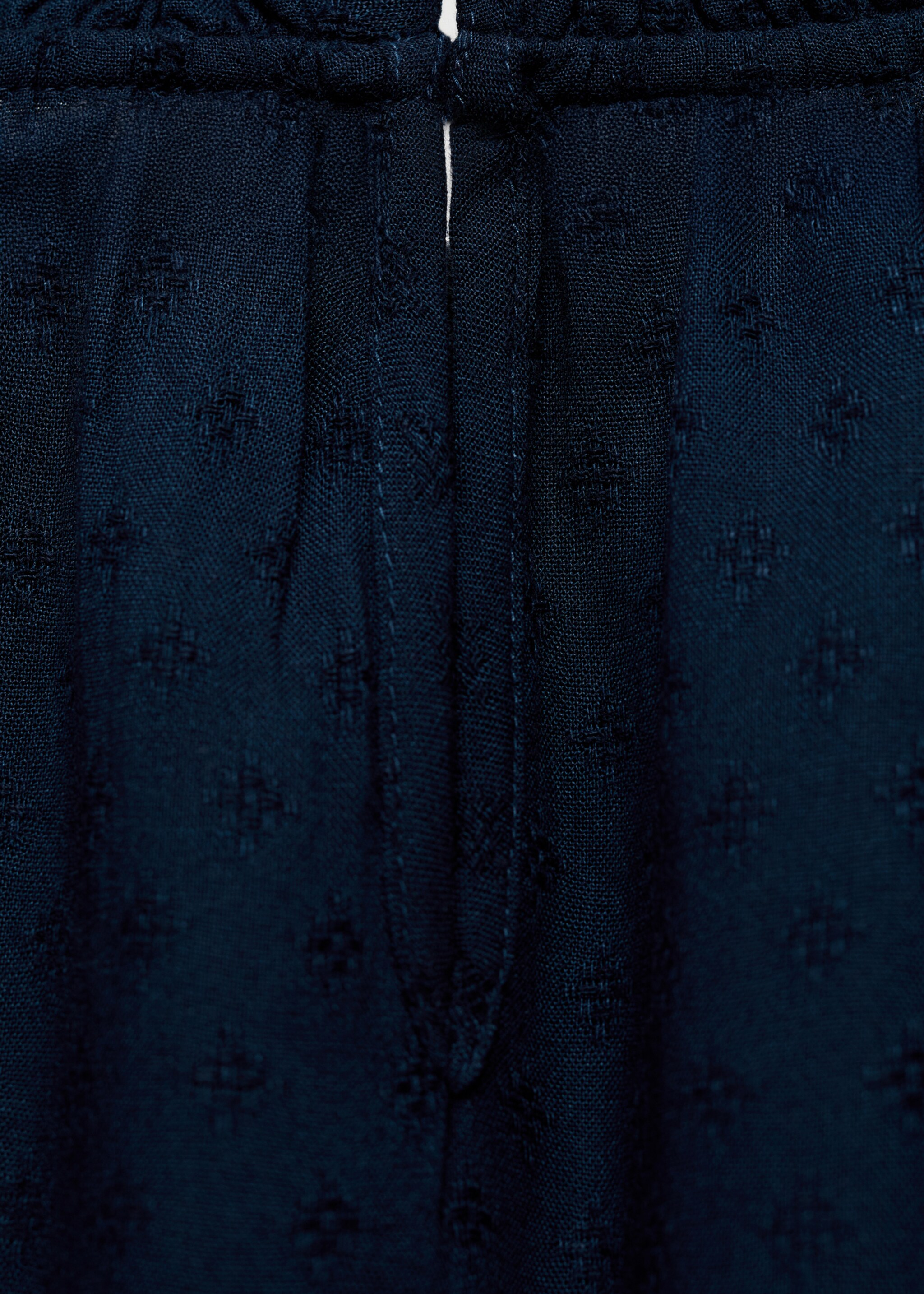 Frills embroidered shirt - Details of the article 0, Dark Navy. Ref: 77047674-00.