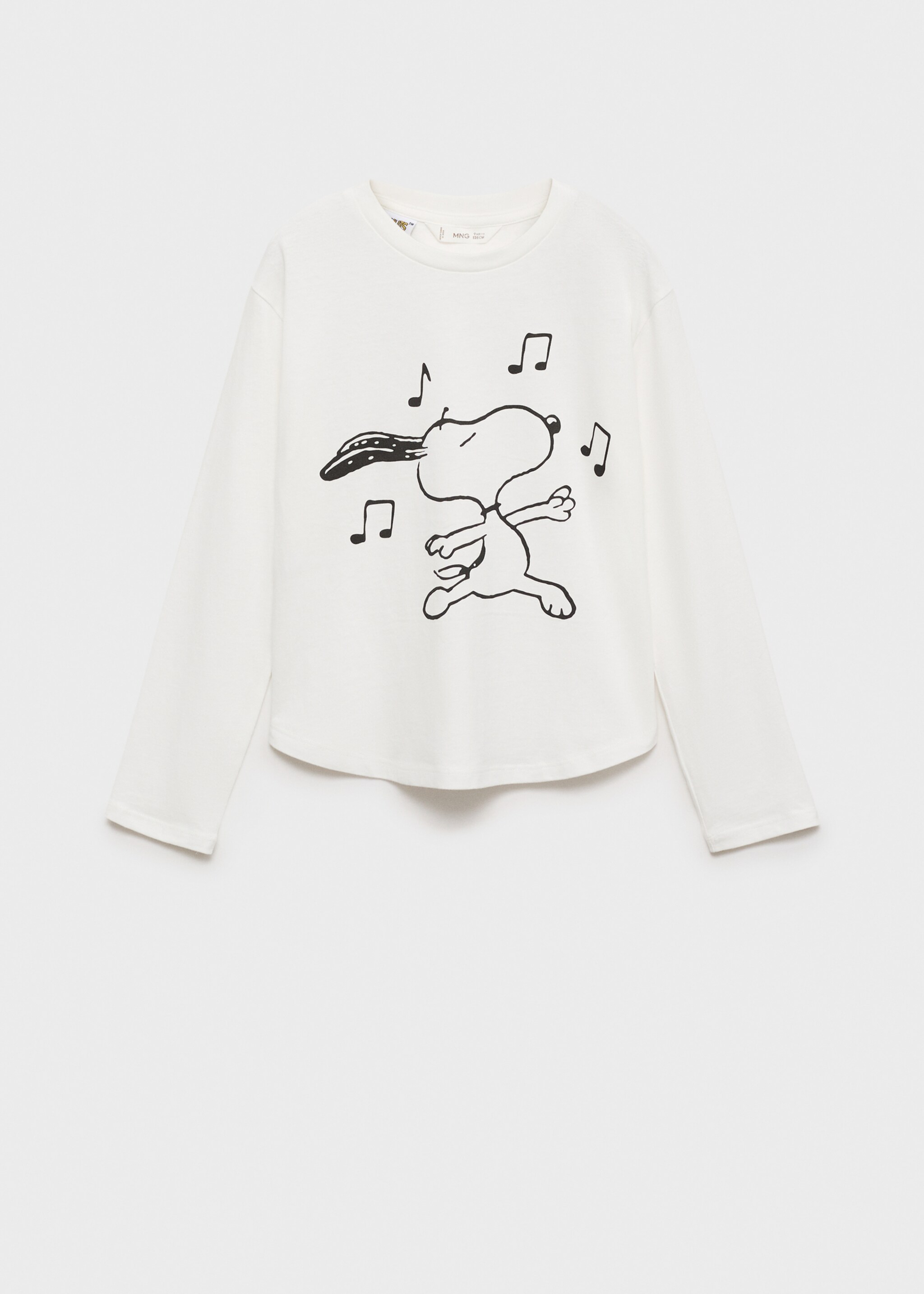 Snoopy long-sleeved t-shirt - Article without model, Off White. Ref: 77047682-00.