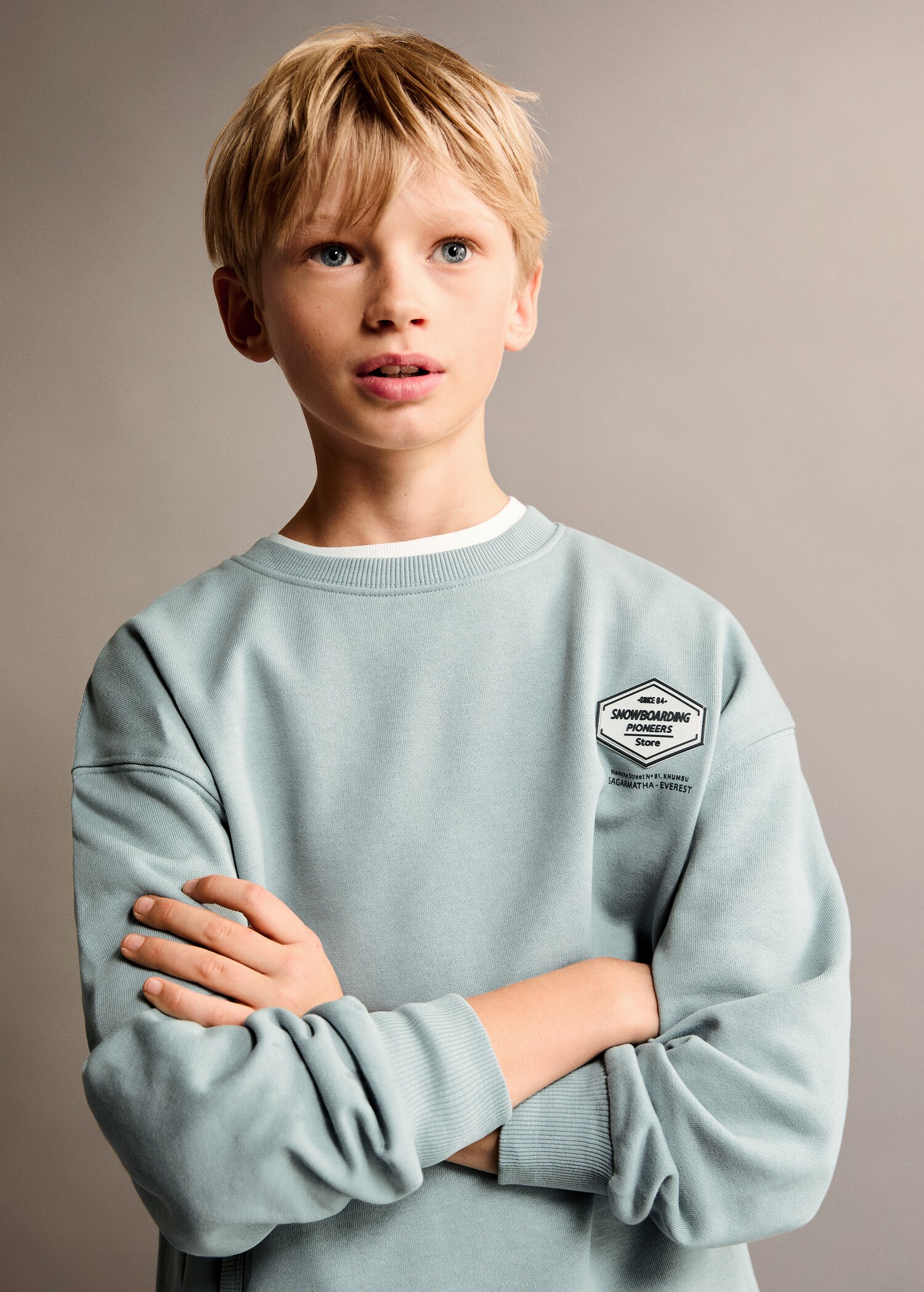Printed cotton sweatshirt - Details of the article 1