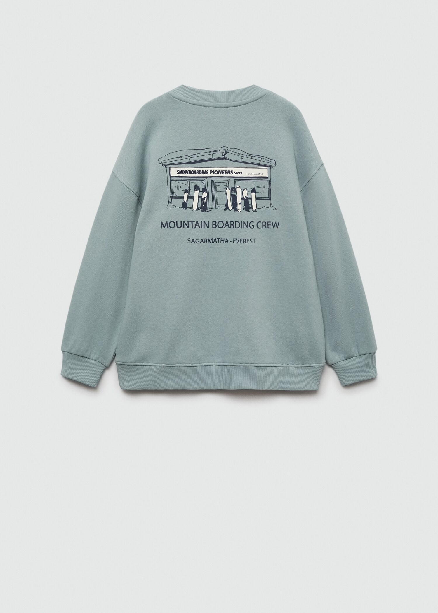 Printed cotton sweatshirt - Reverse of the article