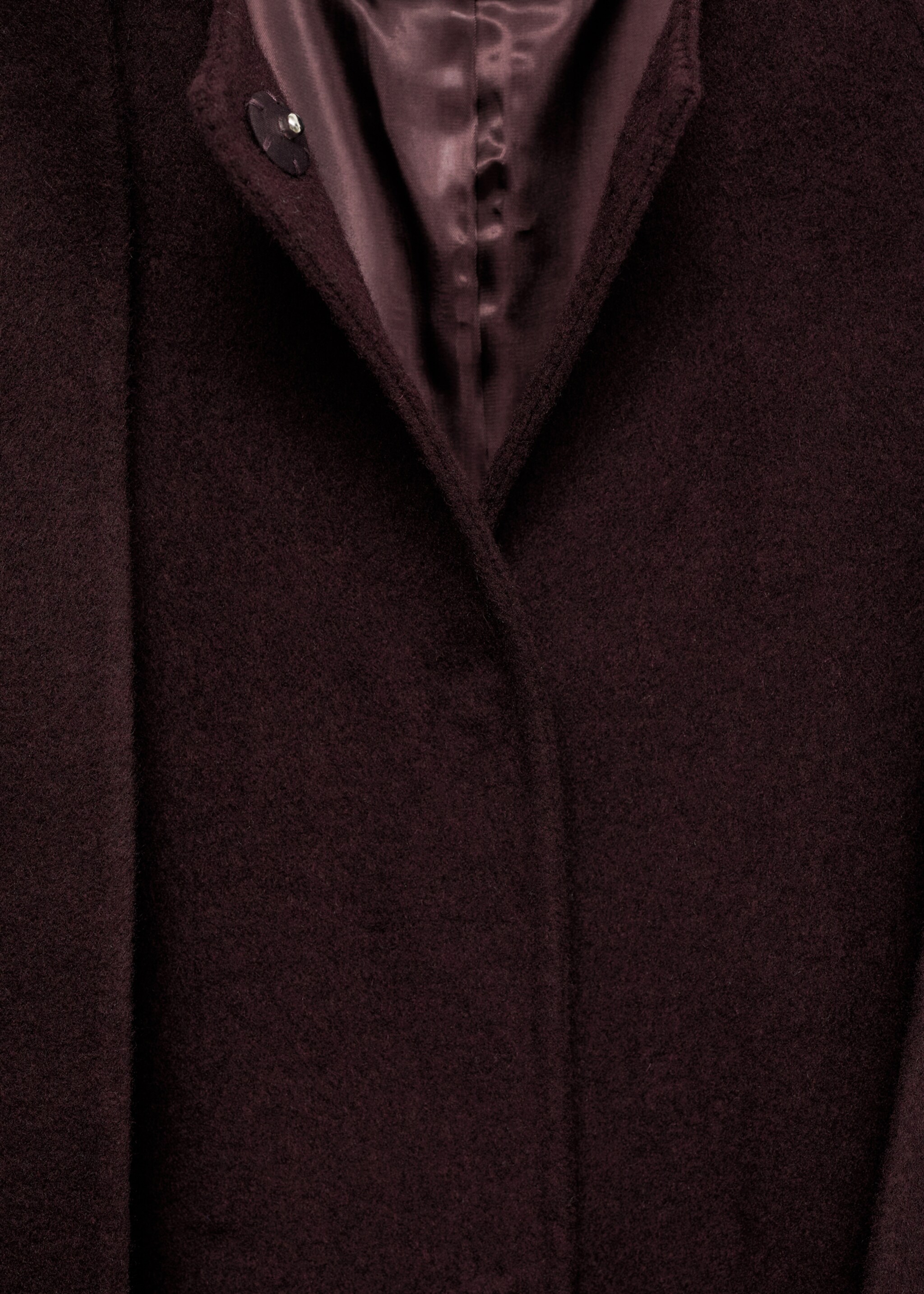 Manteau laine écharpe amovible - Détail de l'article 0, Grenat. Ref: 77047688-00.