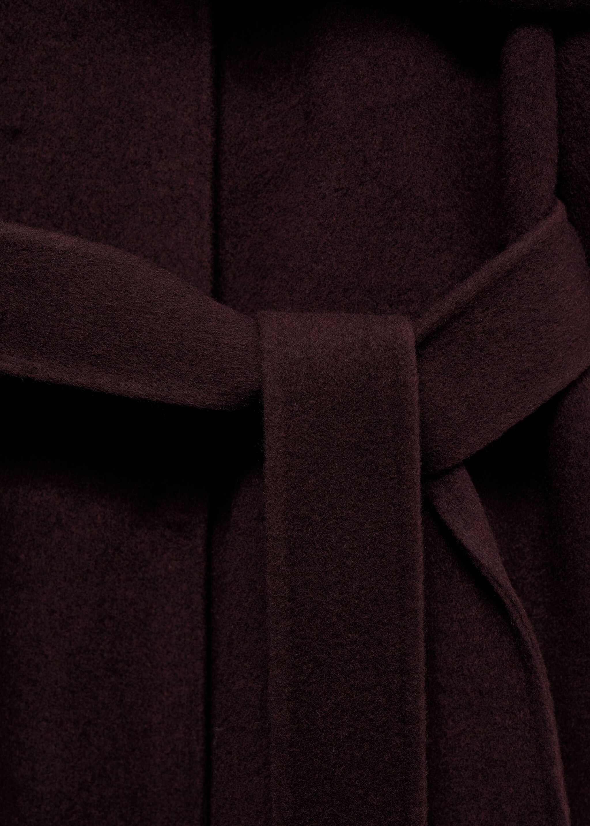 Manteau laine écharpe amovible - Détail de l'article 8, Grenat. Ref: 77047688-00.