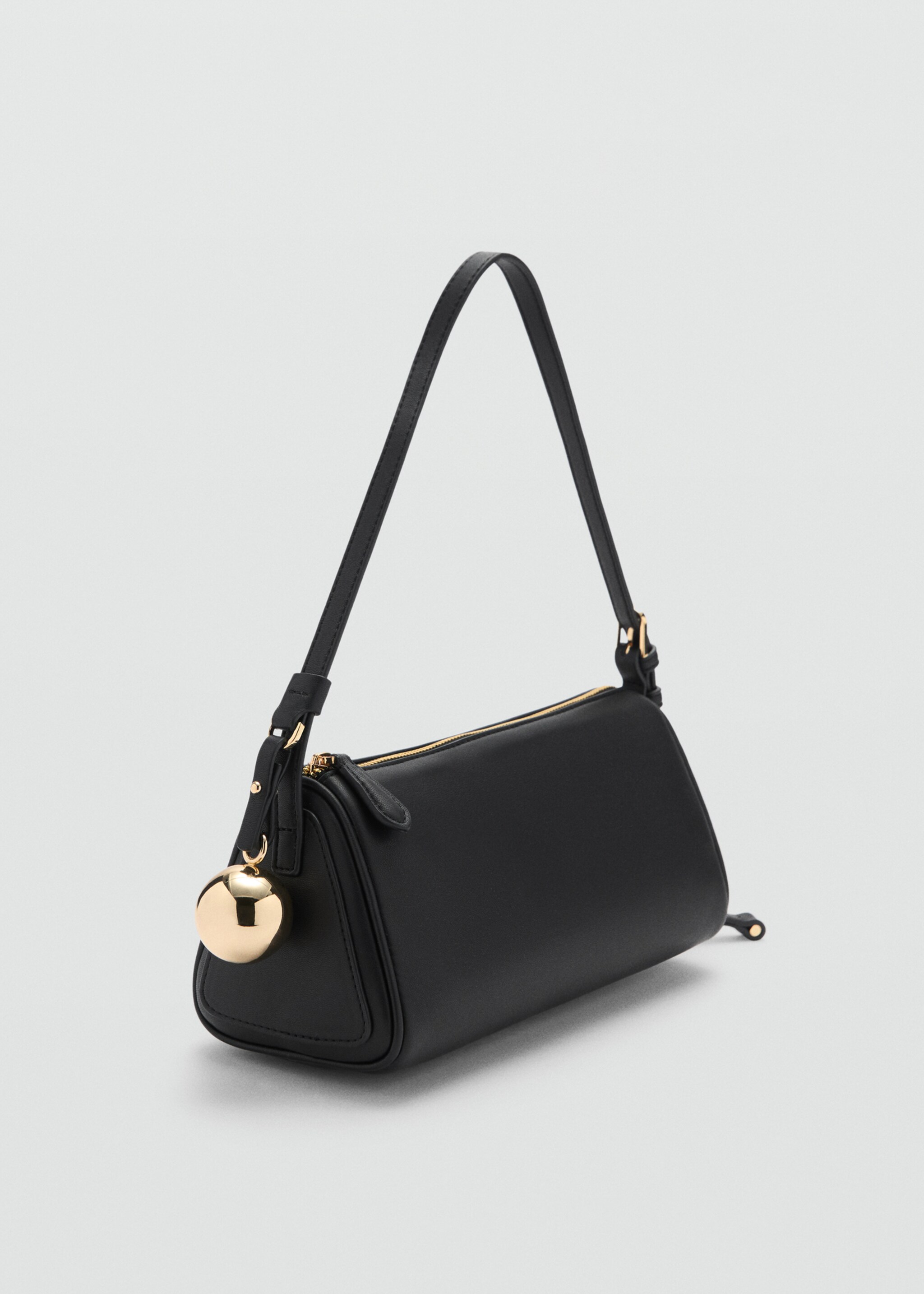 Bolso hombro abalorio - Plano medio, Negro. Ref: 77047689-00.