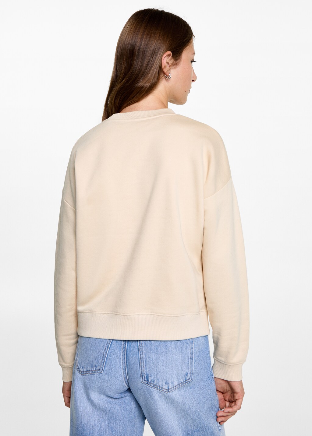 Embroidered detail cotton sweatshirt - Teen Girl | MANGO