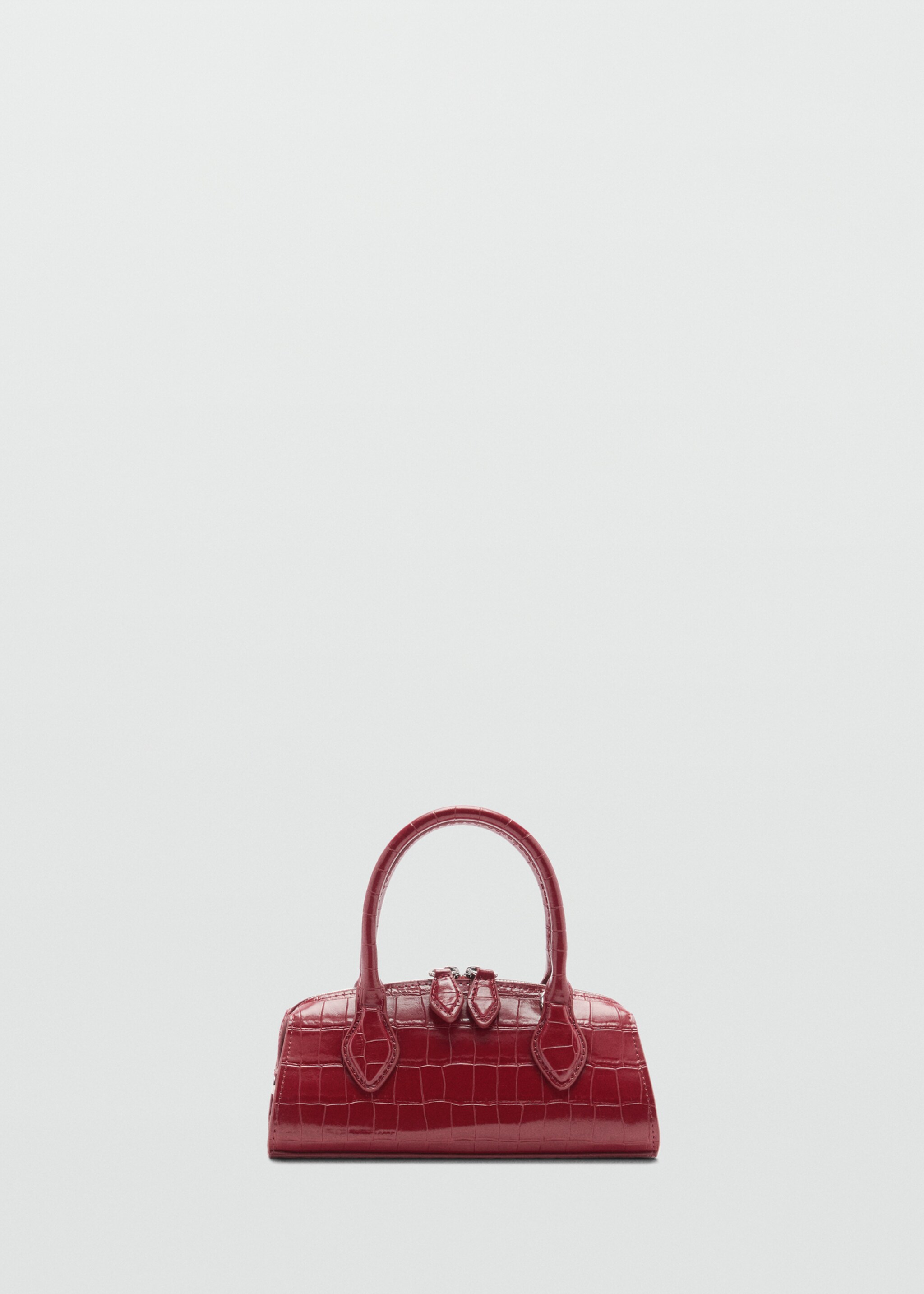 Croc-effect bag - Article without model, Red. Ref: 77047695-00.