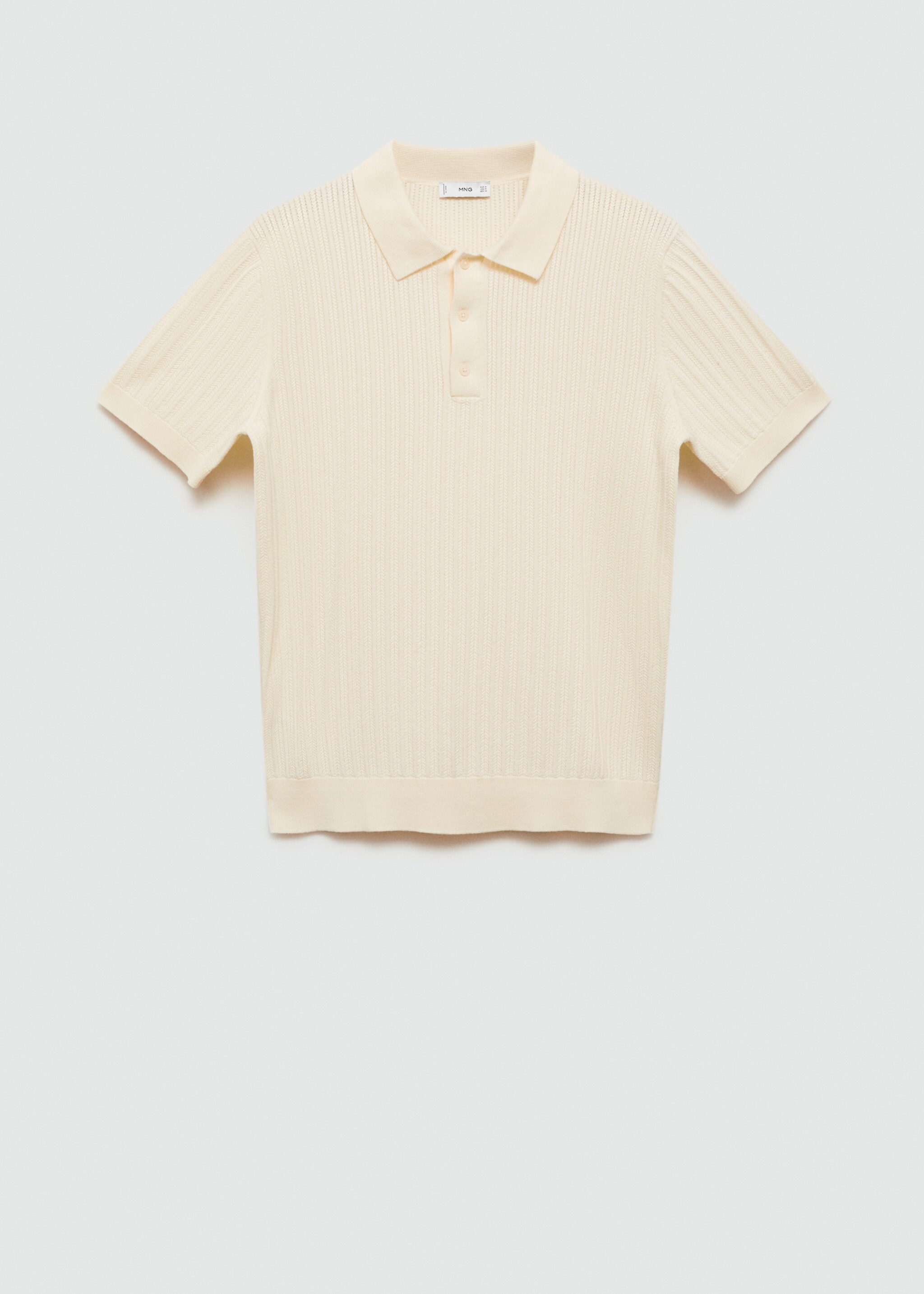 Fine-knit herringbone polo shirt - Article without model