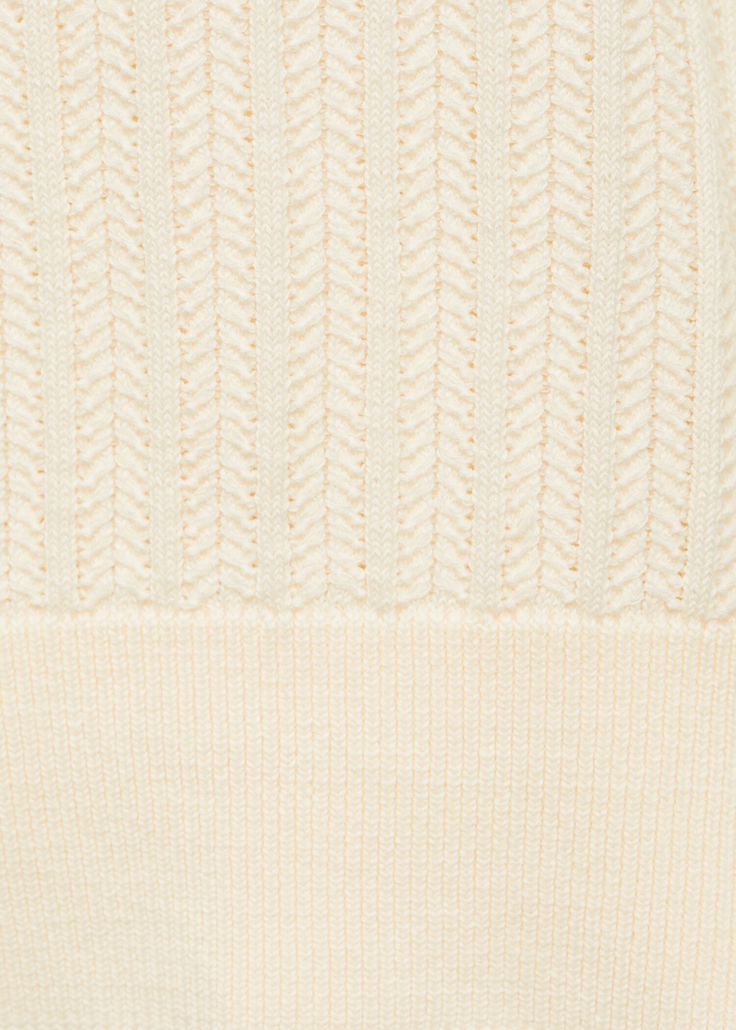 Fine-knit herringbone polo shirt - Details of the article 0