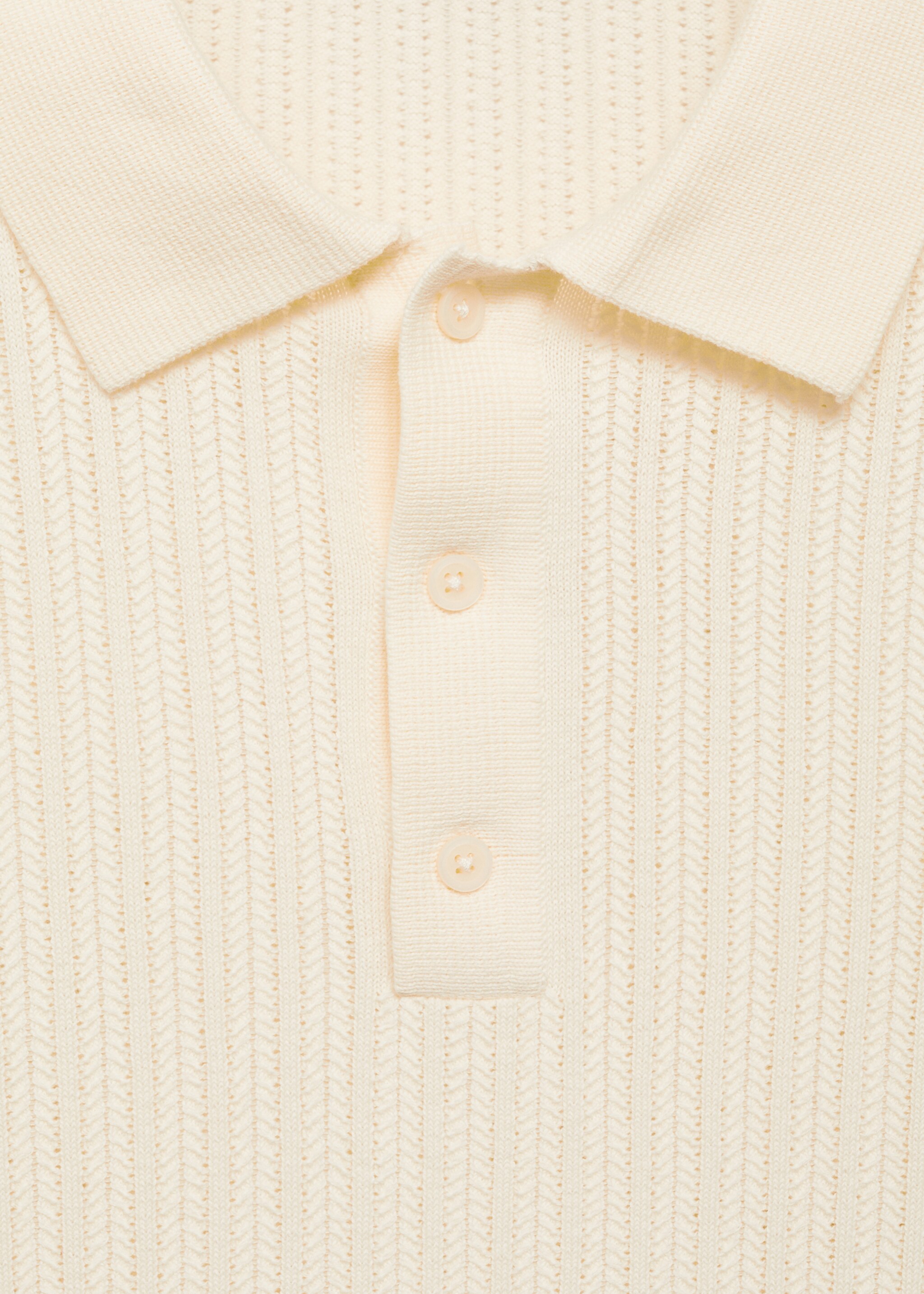 Fine-knit herringbone polo shirt - Details of the article 8