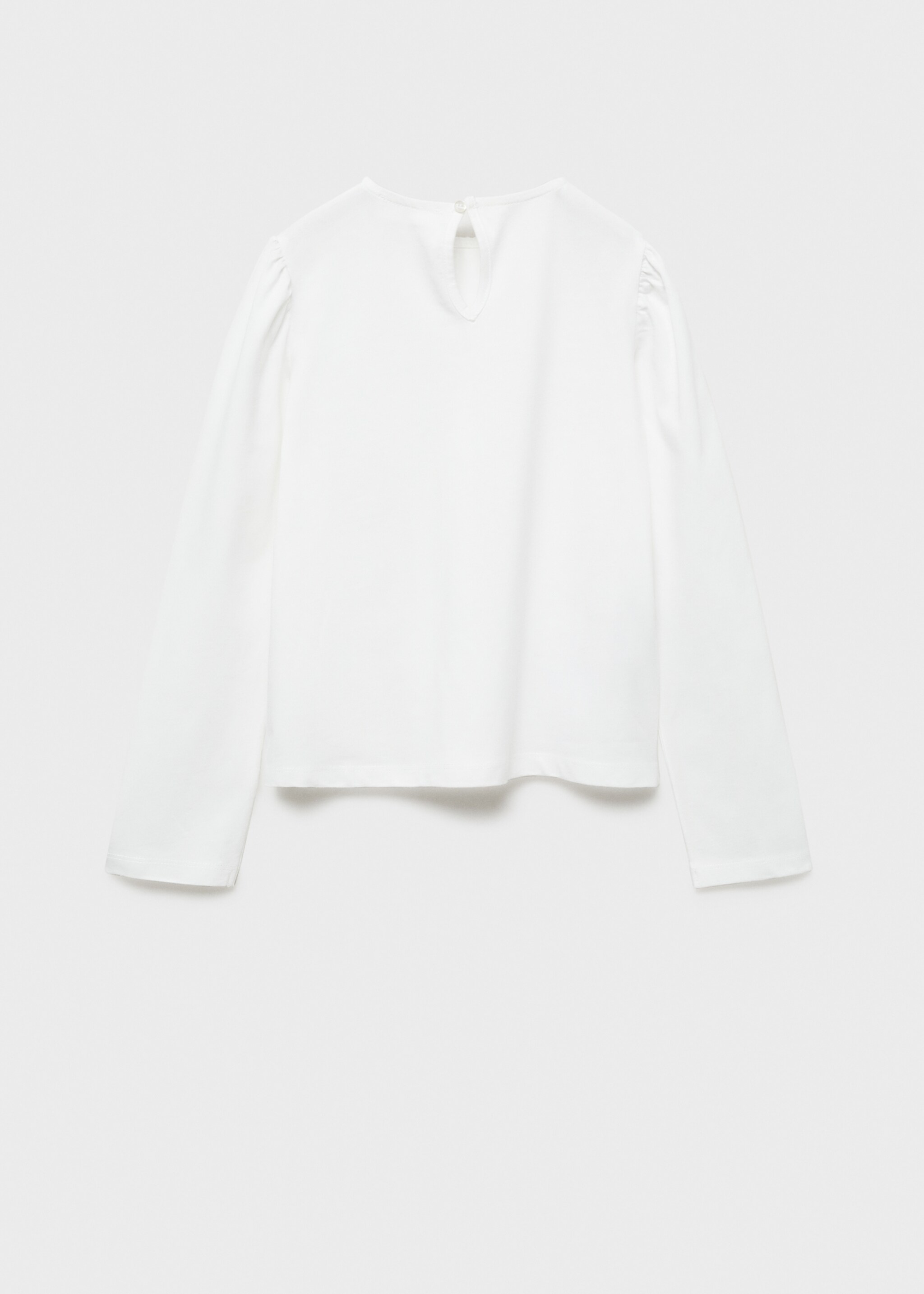 Babydoll-neck t-shirt - Reverse of the article