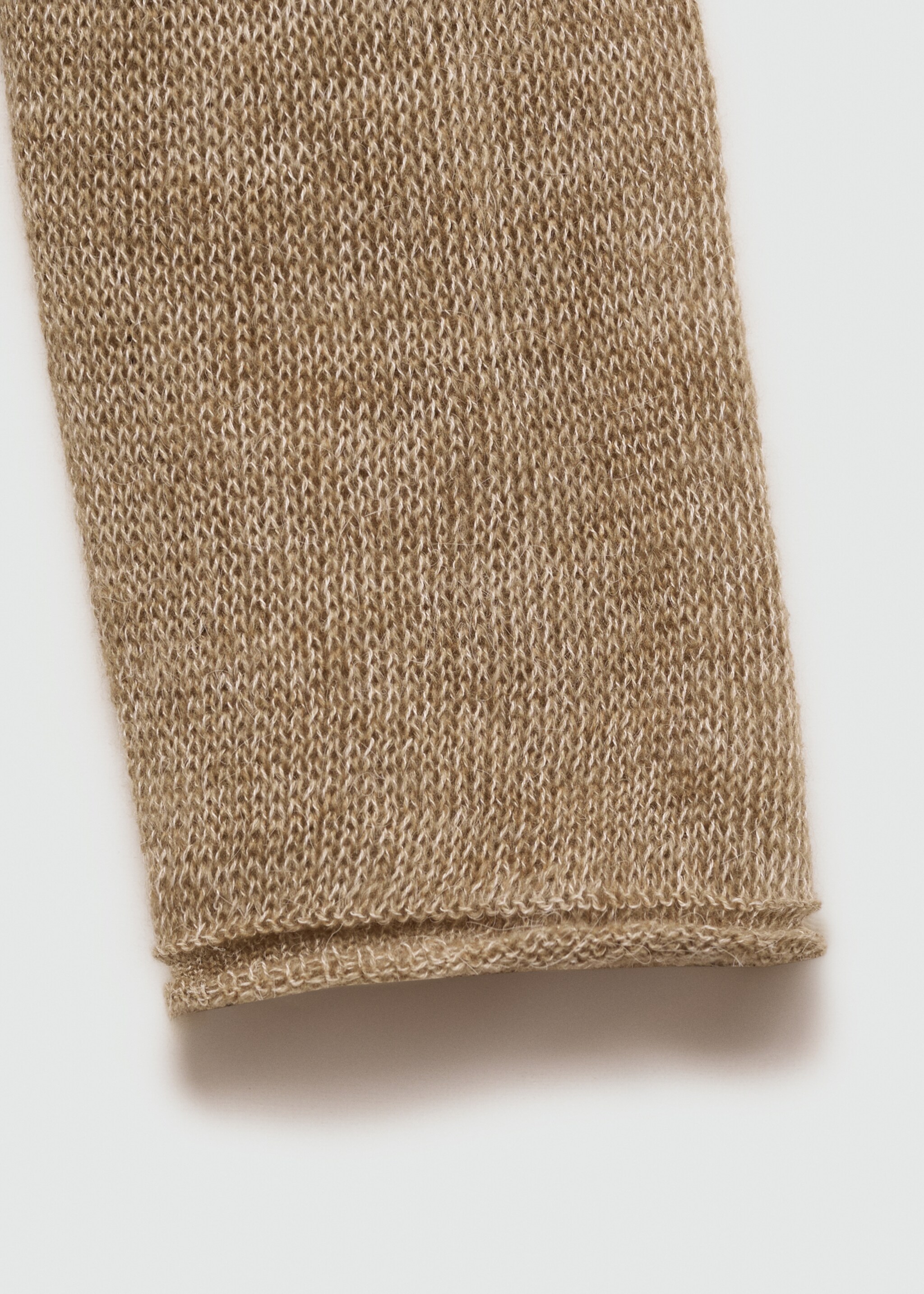 Round-neck knitted sweater - Details of the article 0, Light/Pastel Grey. Ref: 77047711-00.