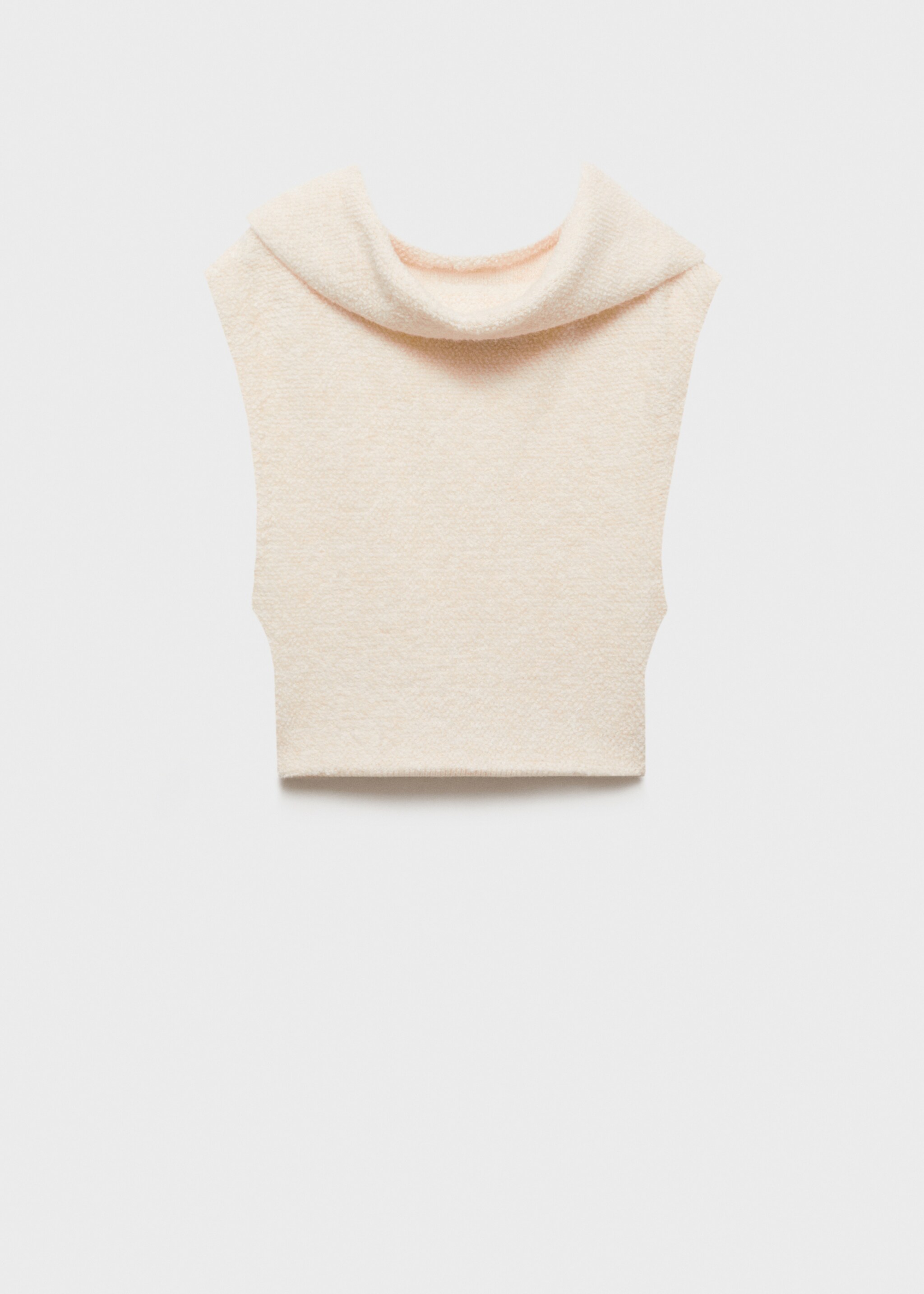 Turtleneck knit top - Article without model, White. Ref: 77047712-00.