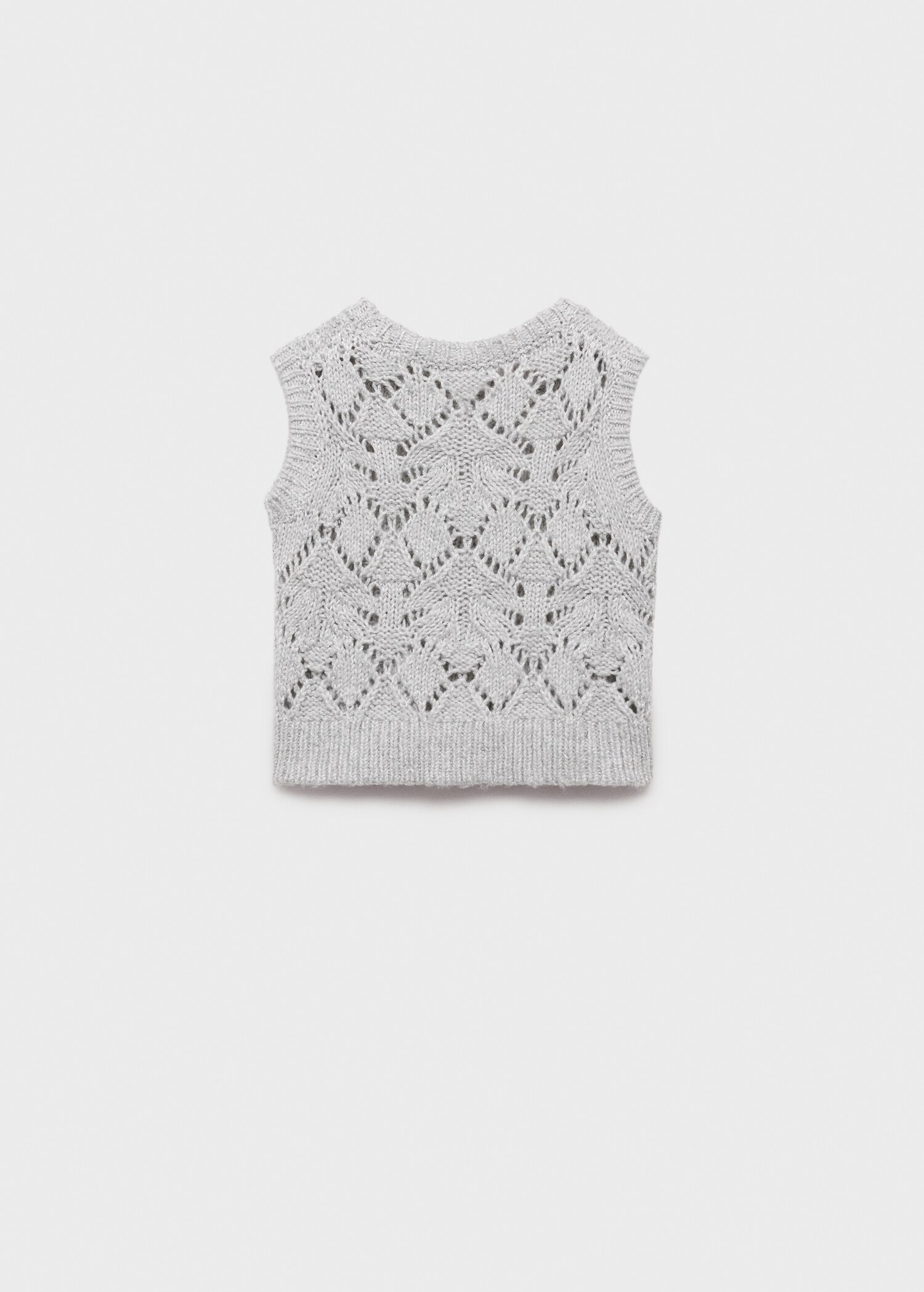 Shiny knitted waistcoat - Reverse of the article