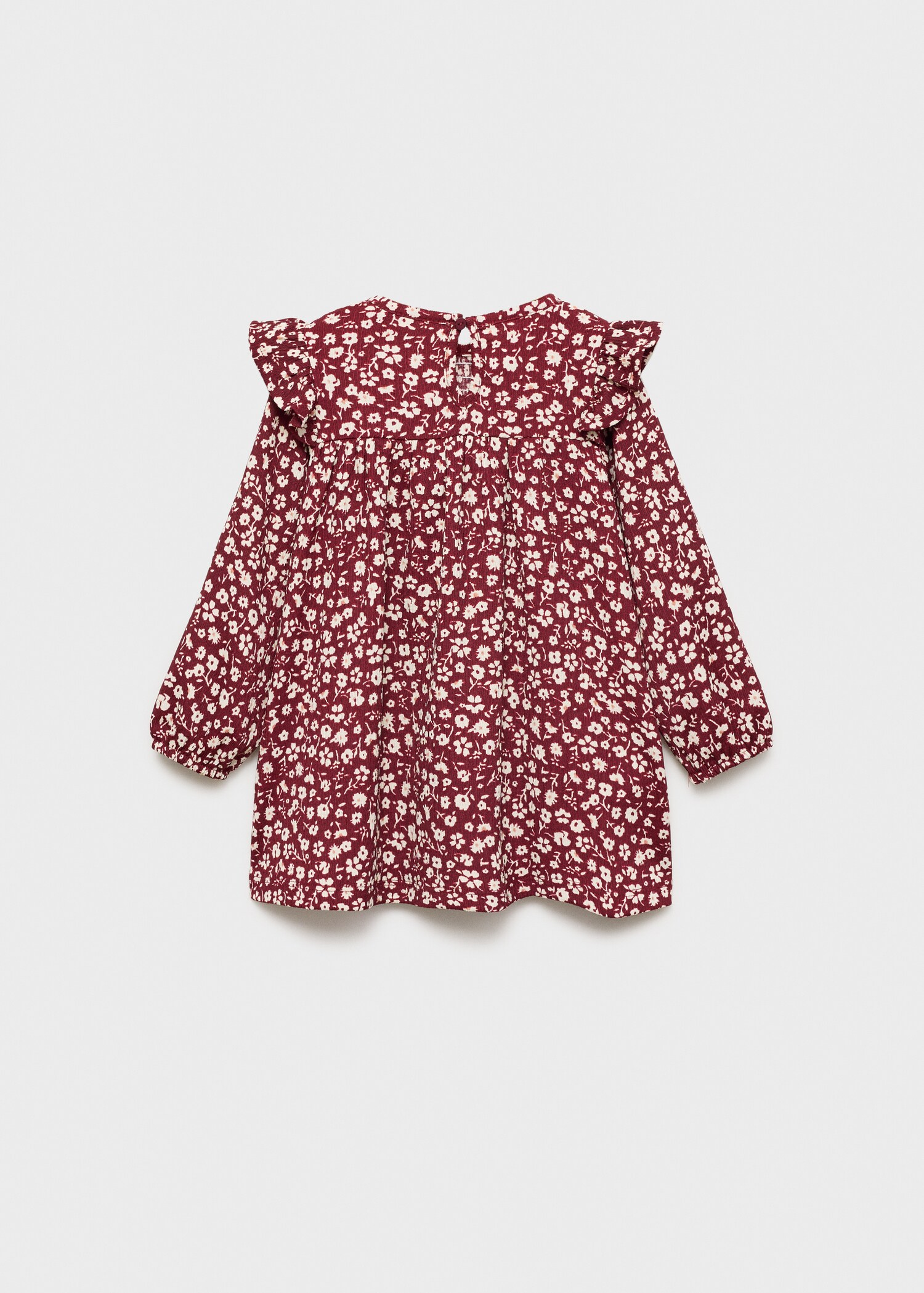 Florales Kleid mit Rüschen - Rückseite des Artikels