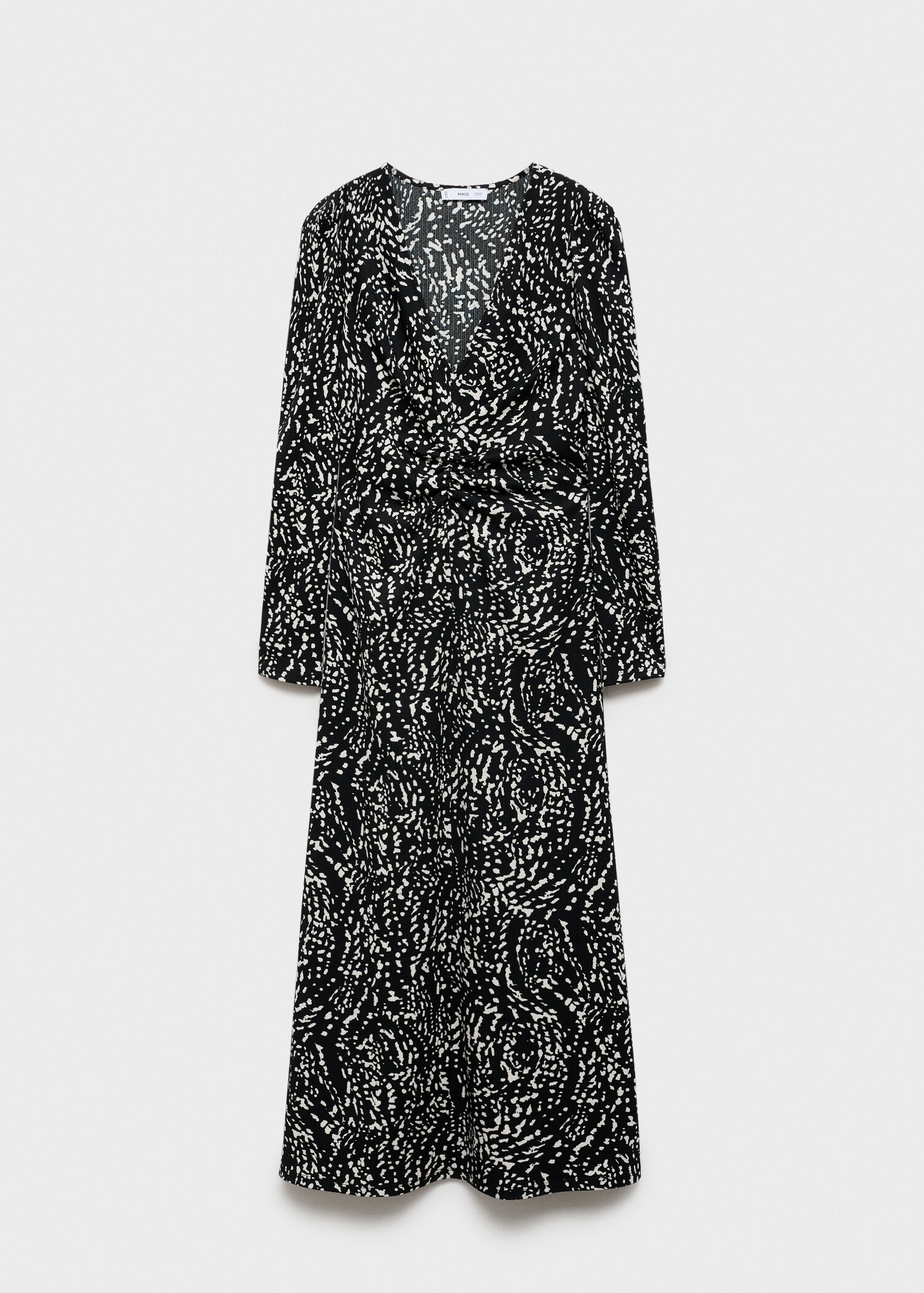 Printed dress with balloon sleeves - Article without model